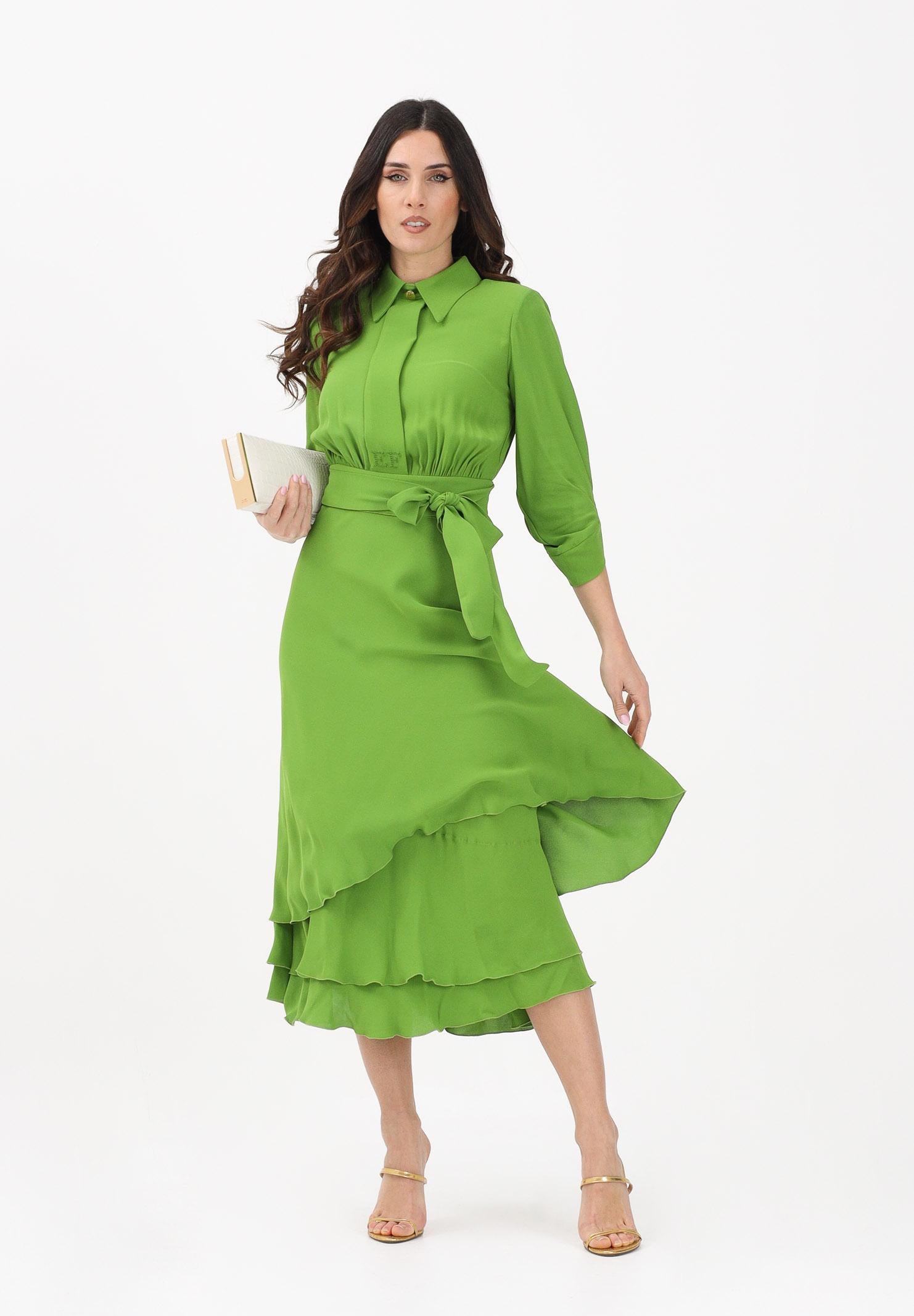 ELISABETTA FRANCHI Abito midi verde da donna AB92361E2 EV3 ELISABETTA FRANCHI