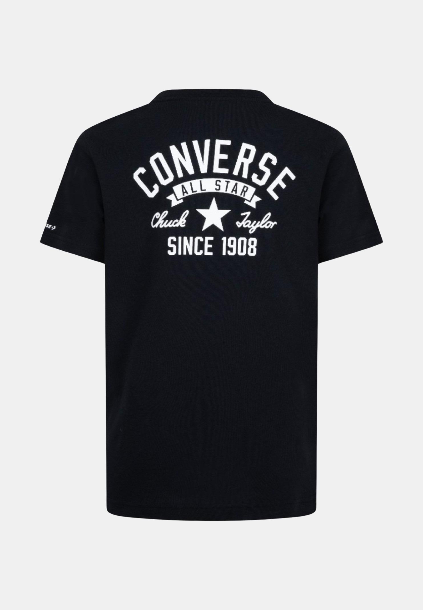 CONVERSE T-shirt a manica corta RETRÒ nera per bambino e bambina 9CG911 023 CONVERSE