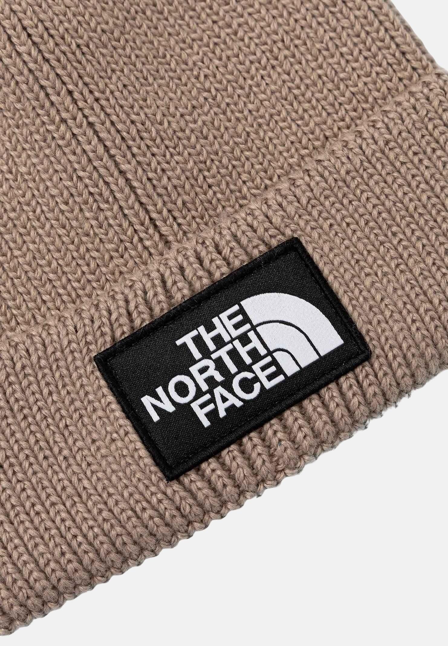 THE NORTH FACE Berretto beige per uomo e donna con risvolto e logo box TNF NF0A8CHEBOX1 . THE NORTH FACE