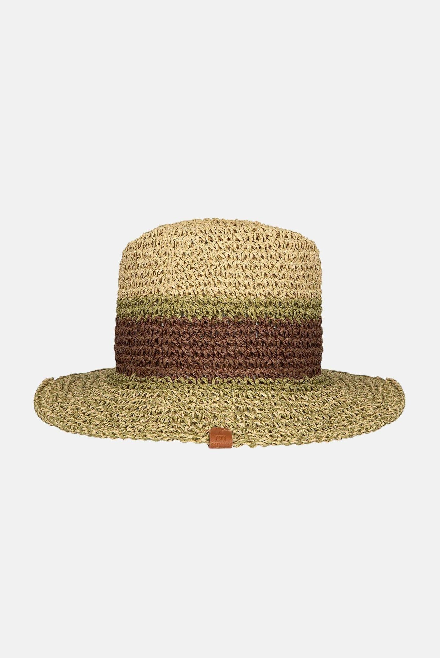 ME FUI Cappello in paglia beige, marrone e verde da donna MA26-SW0220BG . ME FUI