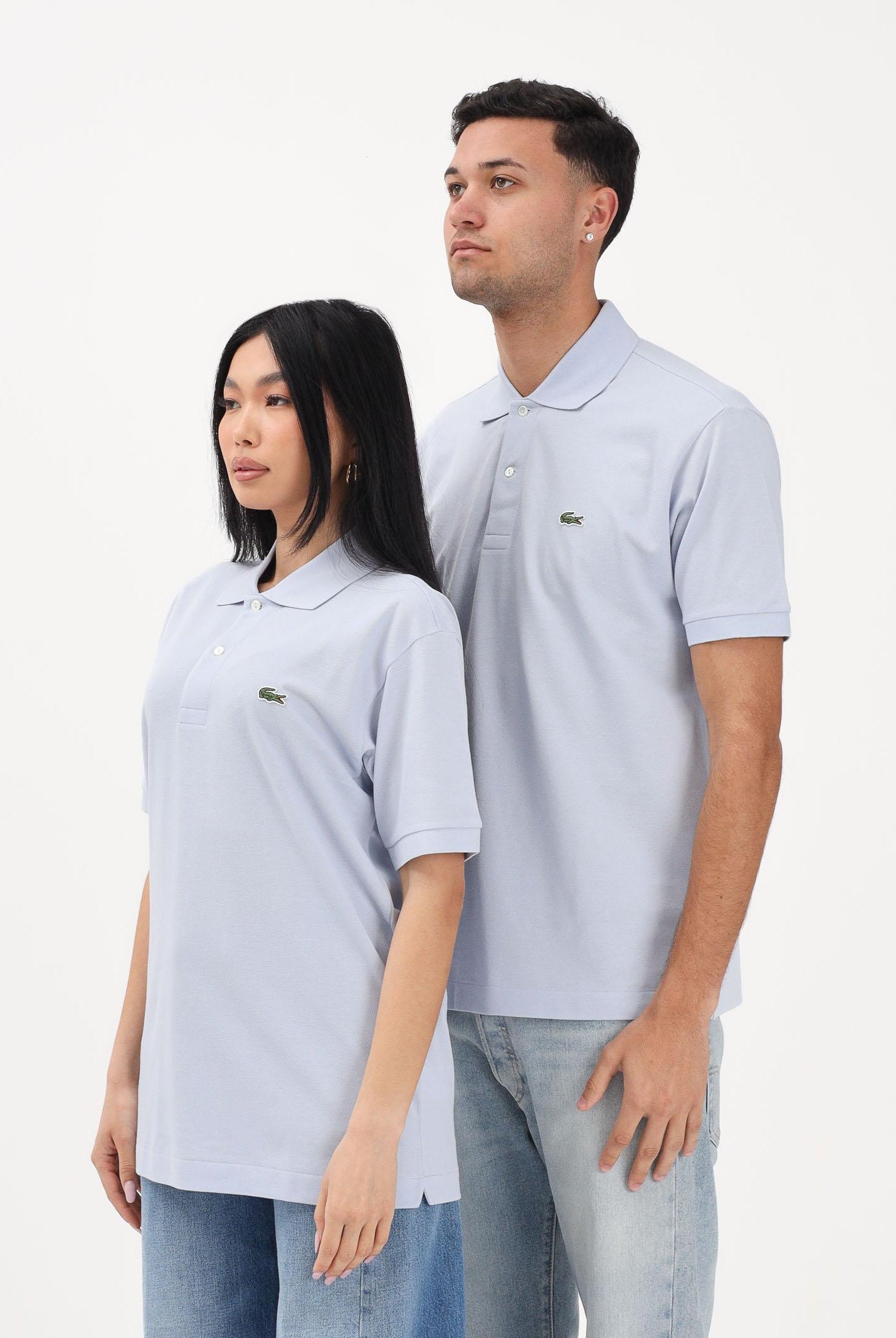 LACOSTE Polo azzurra per uomo e donna con patch logo coccodirllo 1212 J2G LACOSTE
