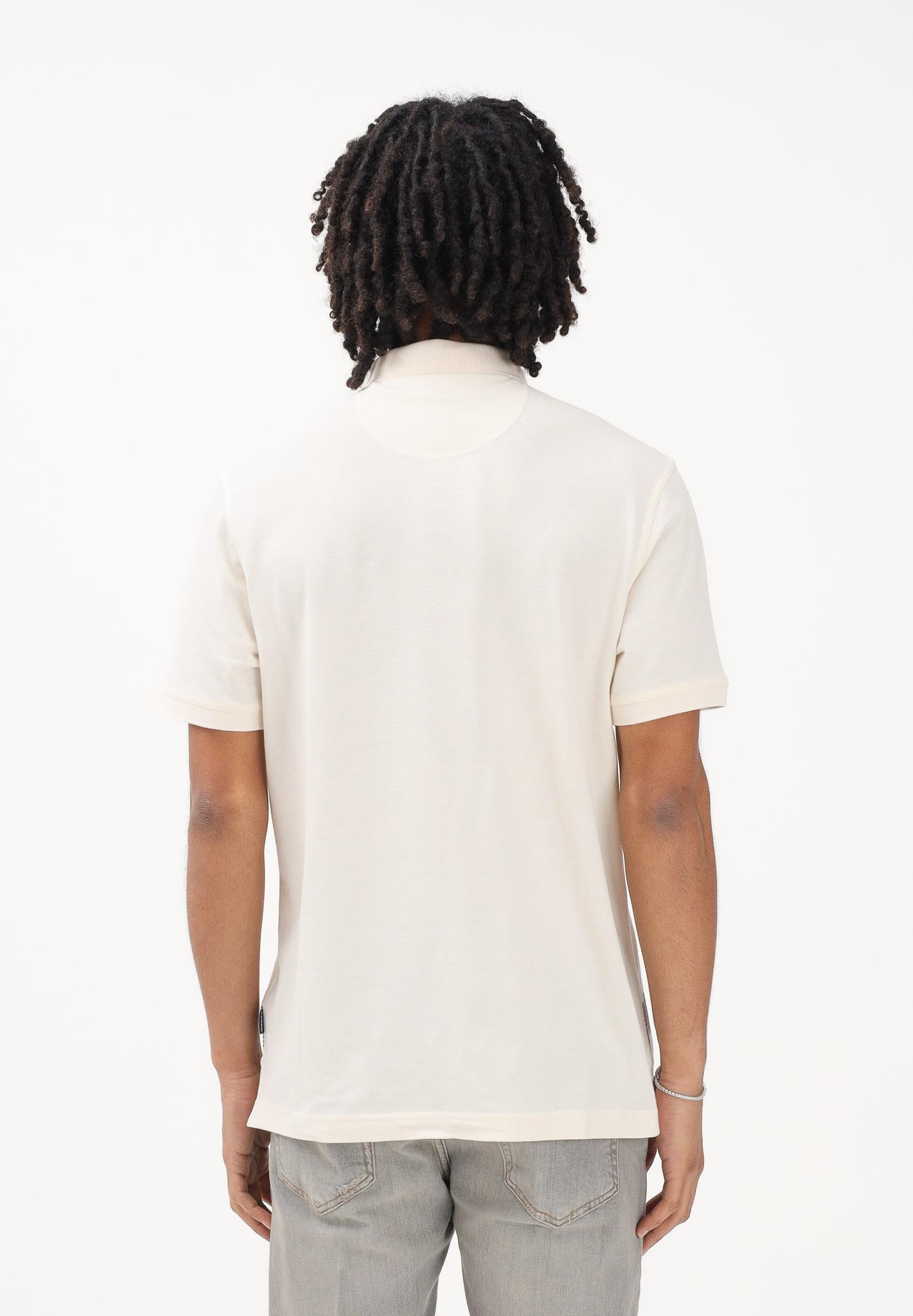 BARBOUR Polo a manica corta Blaine Oversized Tartan panna da uomo 261-MML1117 WH32 BARBOUR