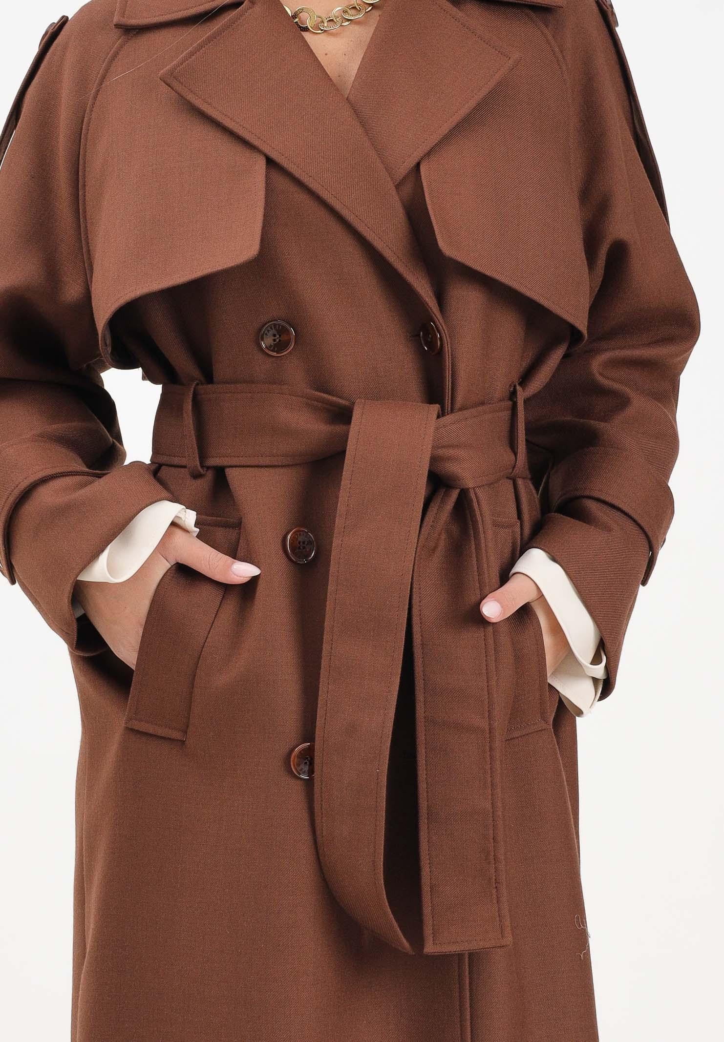 PATRIZIA PEPE Cappotto marrone da donna 8O0188A630 B834 PATRIZIA PEPE