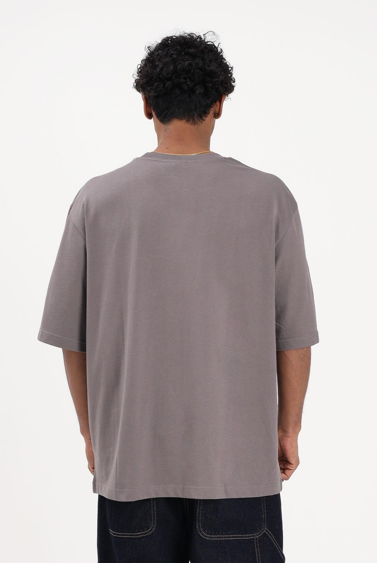 ADIDAS ORIGINALS T-shirt a manica corta ADICOLOR 3-STRIPES OVERSIZED grigia da uomo KE1591 . ADIDAS ORIGINALS