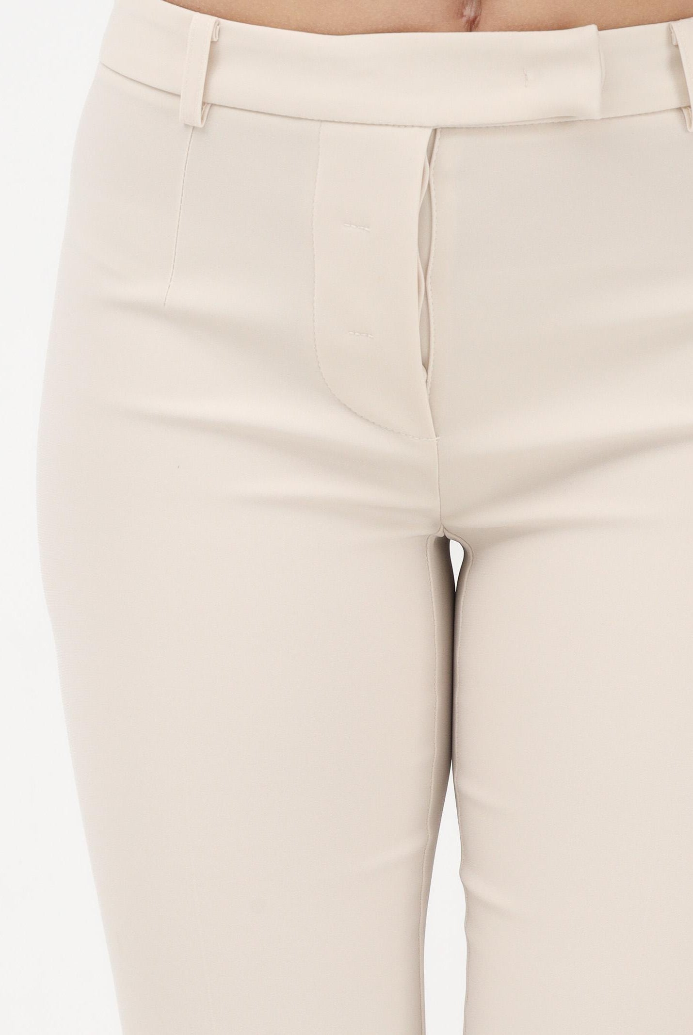 PATRIZIA PEPE Pantalone elegante panna da donna in crêpe 8P0781A6F5 W409 PATRIZIA PEPE