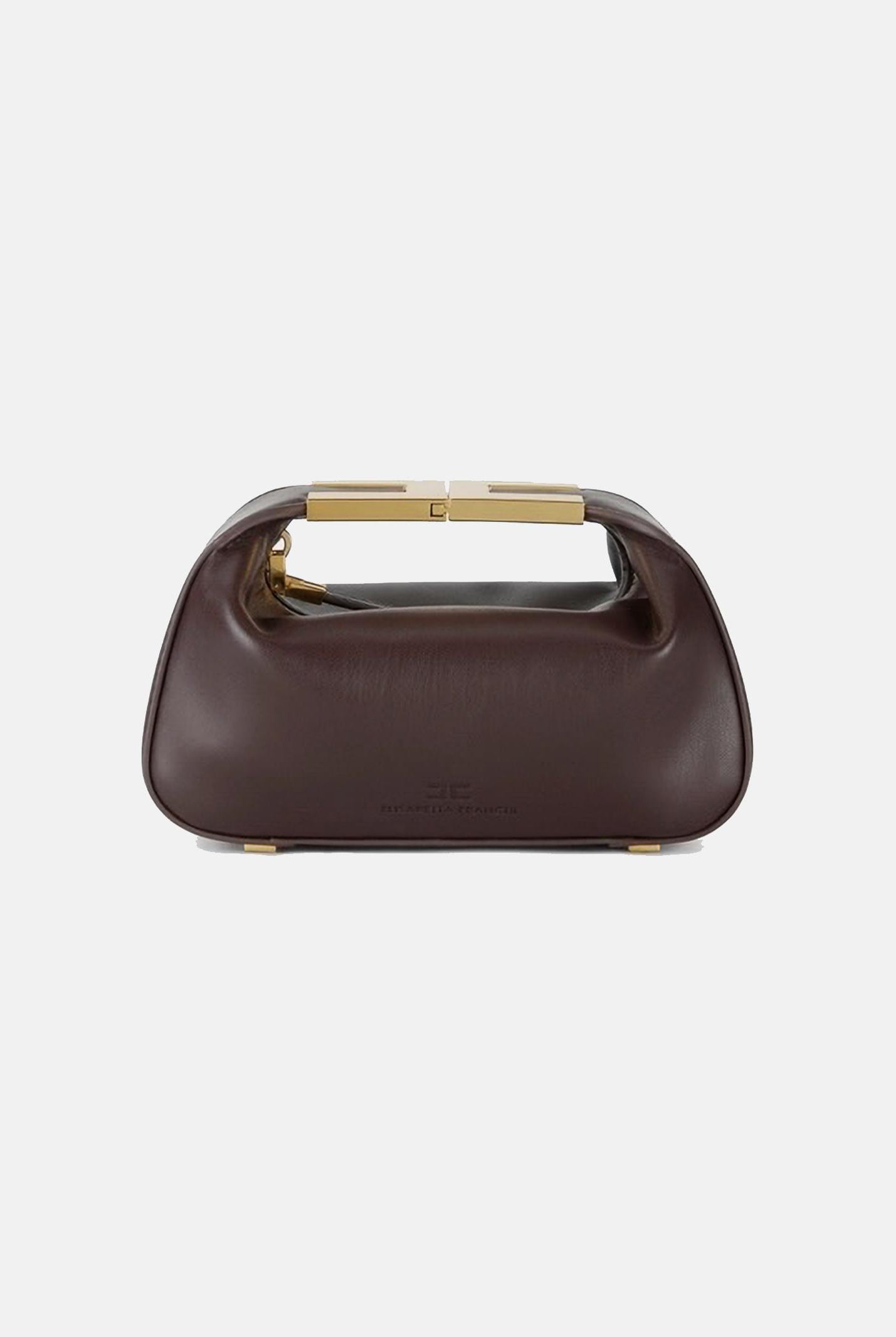 ELISABETTA FRANCHI Borsa a mano cacao da donna con manico gioiello<BR/> BS07A62E2 644 ELISABETTA FRANCHI