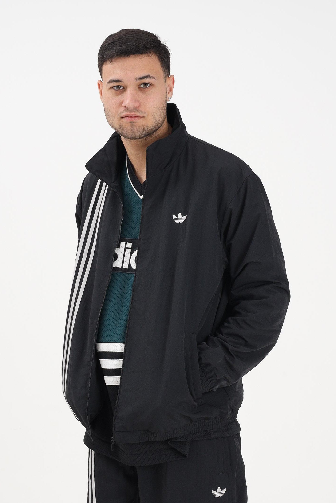 ADIDAS ORIGINALS Giacca a vento Firebird nera da uomo JV9882 ADIDAS ORIGINALS