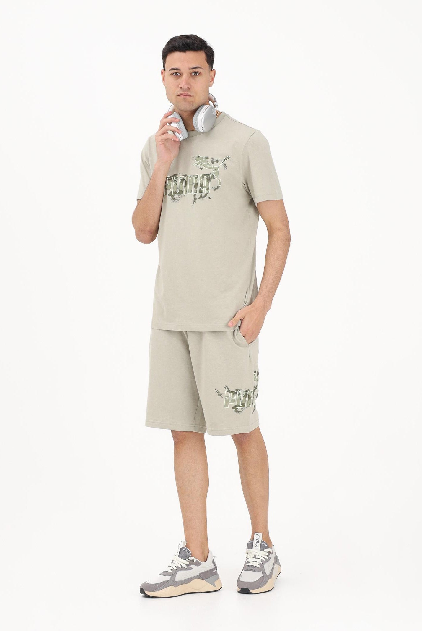 PUMA Shorts sportivo Camo 10" beige da uomo 692038 61 PUMA