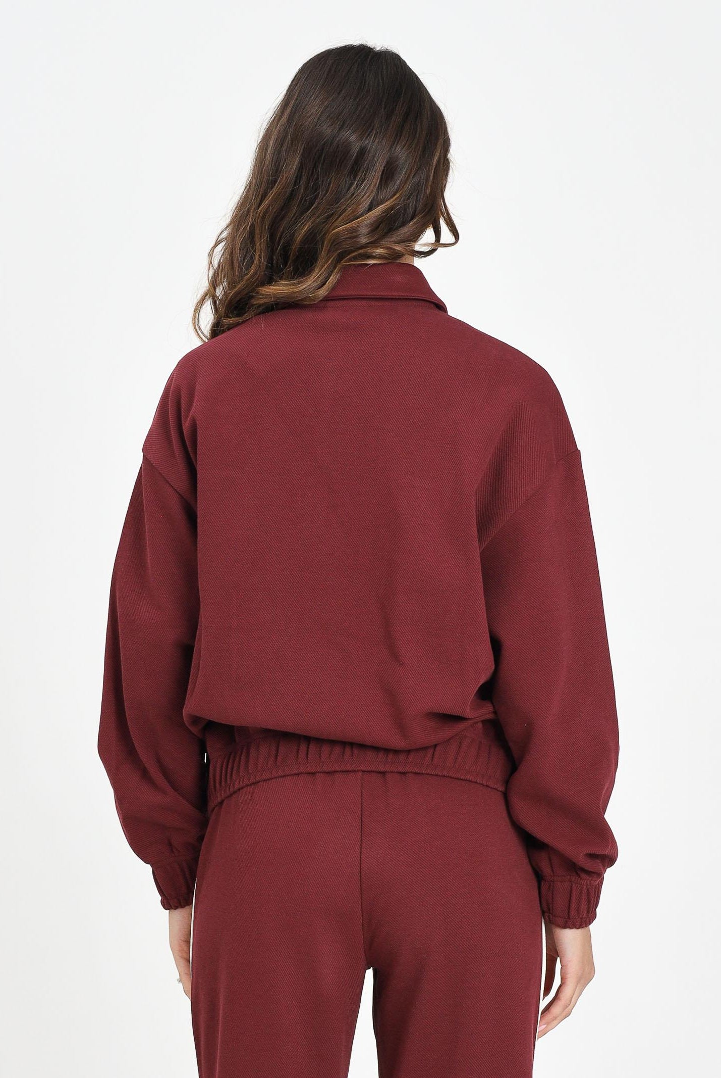 PUMA Felpa con zip T7 bordeaux da donna 632137 96 PUMA