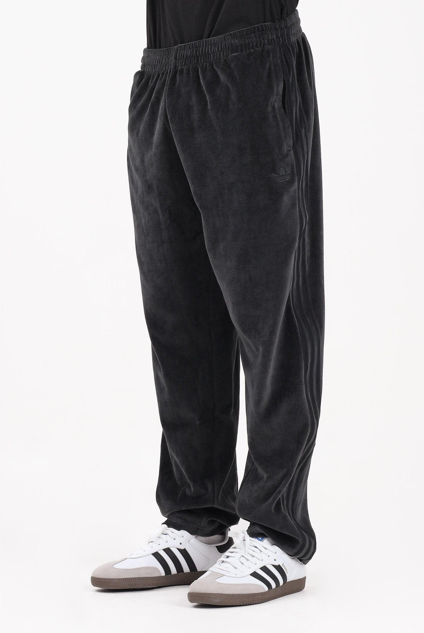 ADIDAS ORIGINALS Pantalone sportivo SST Adicolor Velour nero da uomo JW8377 ADIDAS ORIGINALS