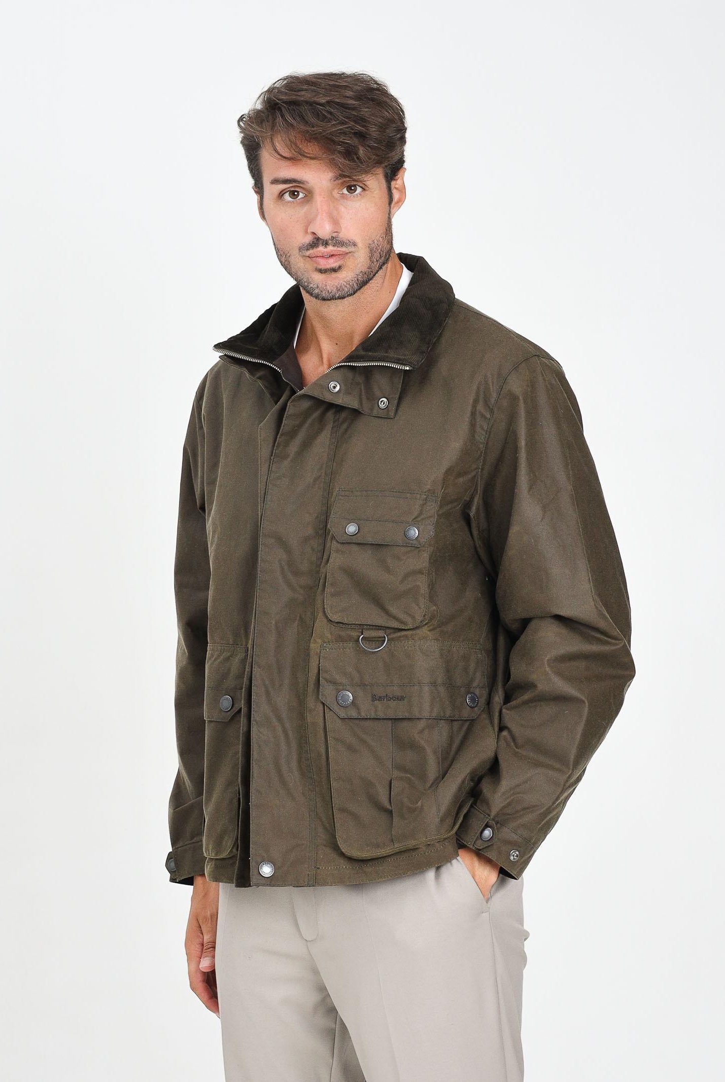 BARBOUR Giubbotto Utility Re-Engineered Bedale verde da uomo 252MMWX2483 SN91 BARBOUR