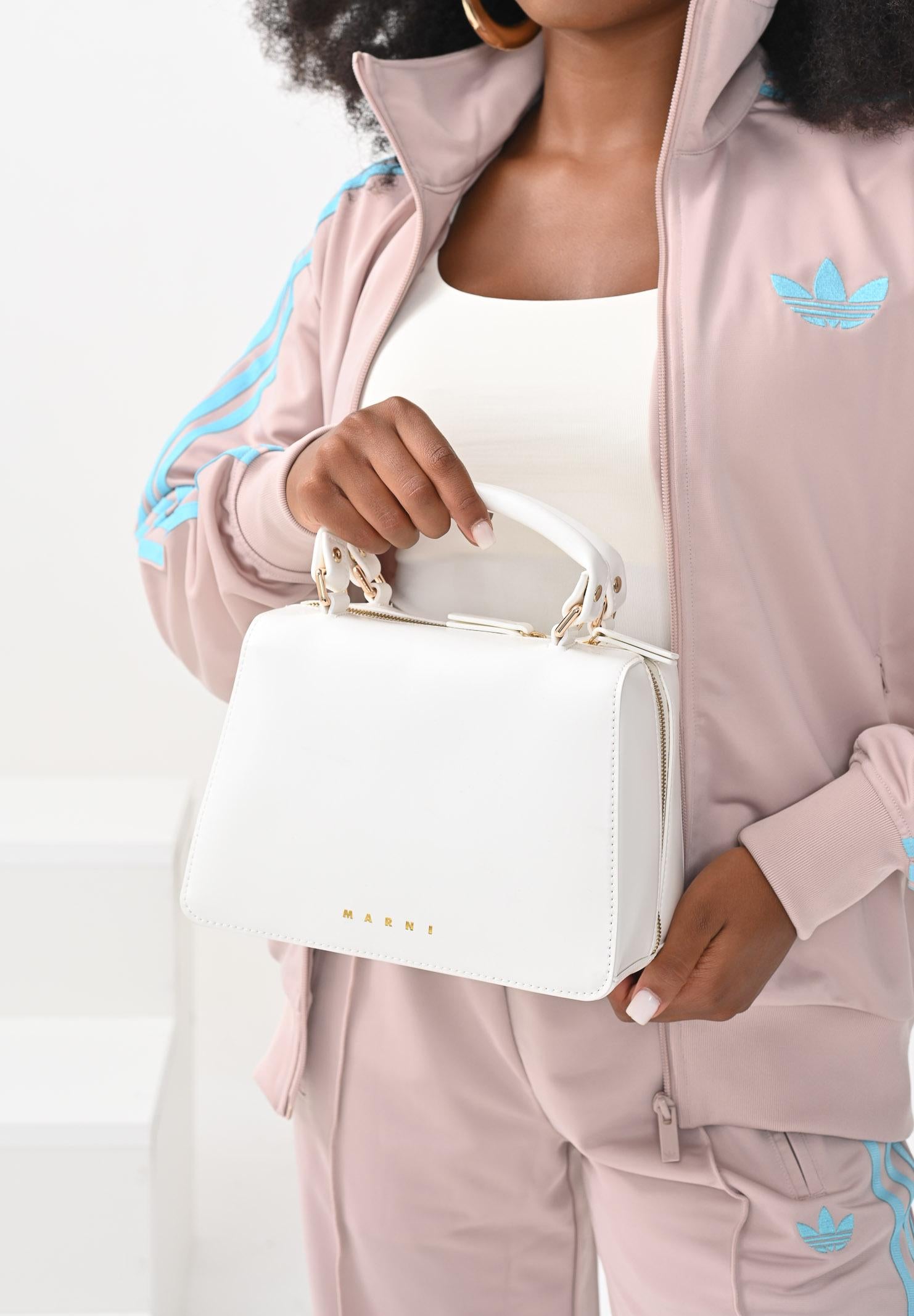 MARNI Borsa a mano bianca da donna con logo M01608M00TK 0M114 MARNI