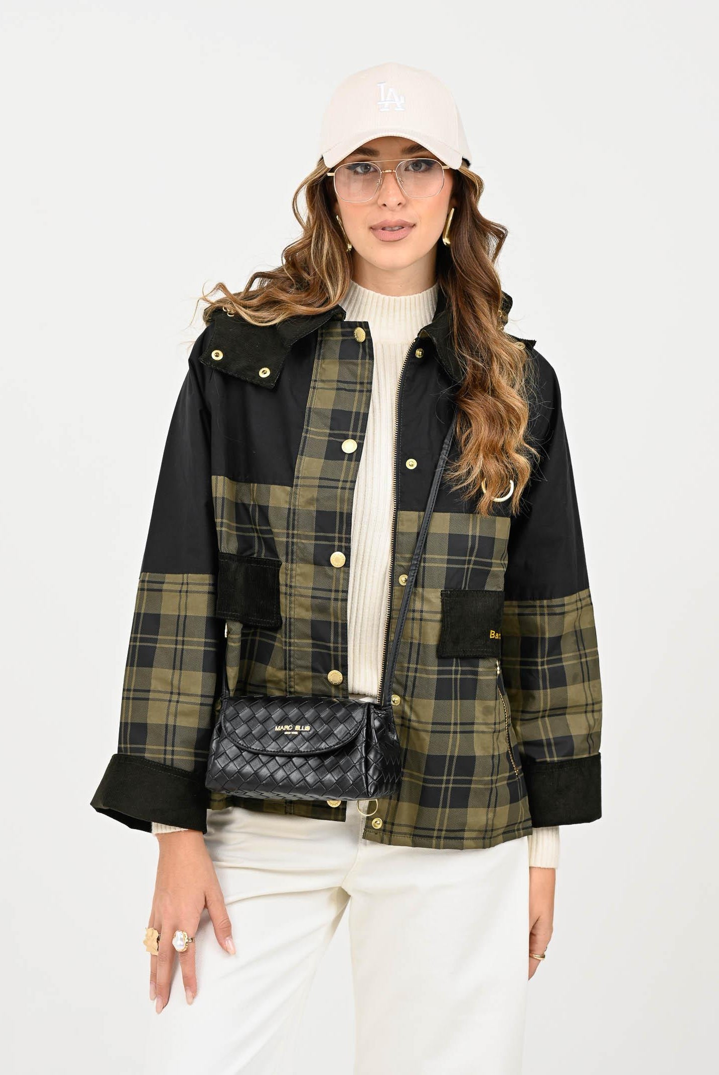 BARBOUR Giubbotto Elaine verde e nero da donna 252MLSP0253 OL51 BARBOUR