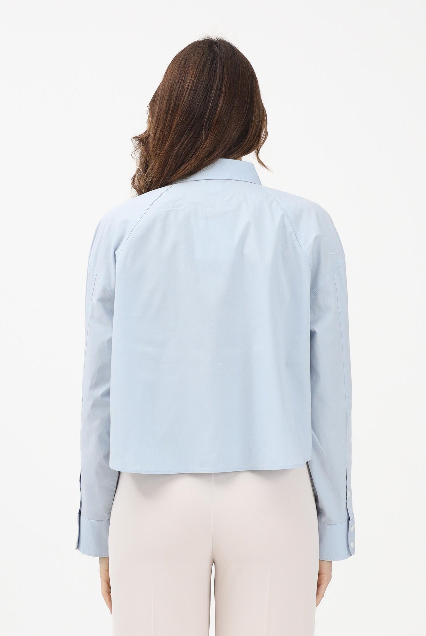 CALVIN KLEIN JEANS Camicia a manica lunga azzurra da donna LV047C141G24Q . CALVIN KLEIN JEANS