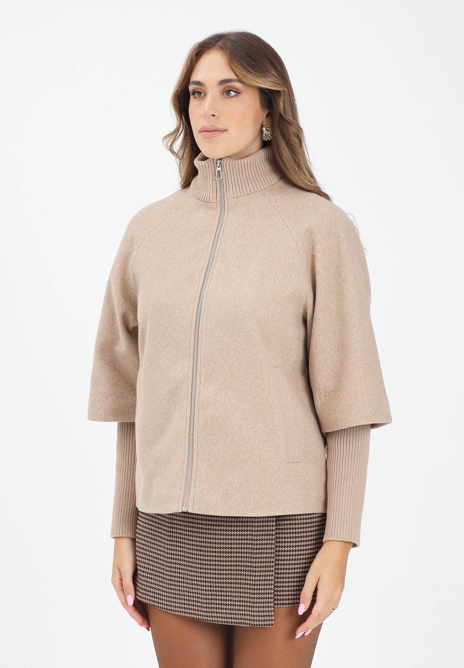 JDY Cappotto corto beige da donna 15353907 Camel JDY