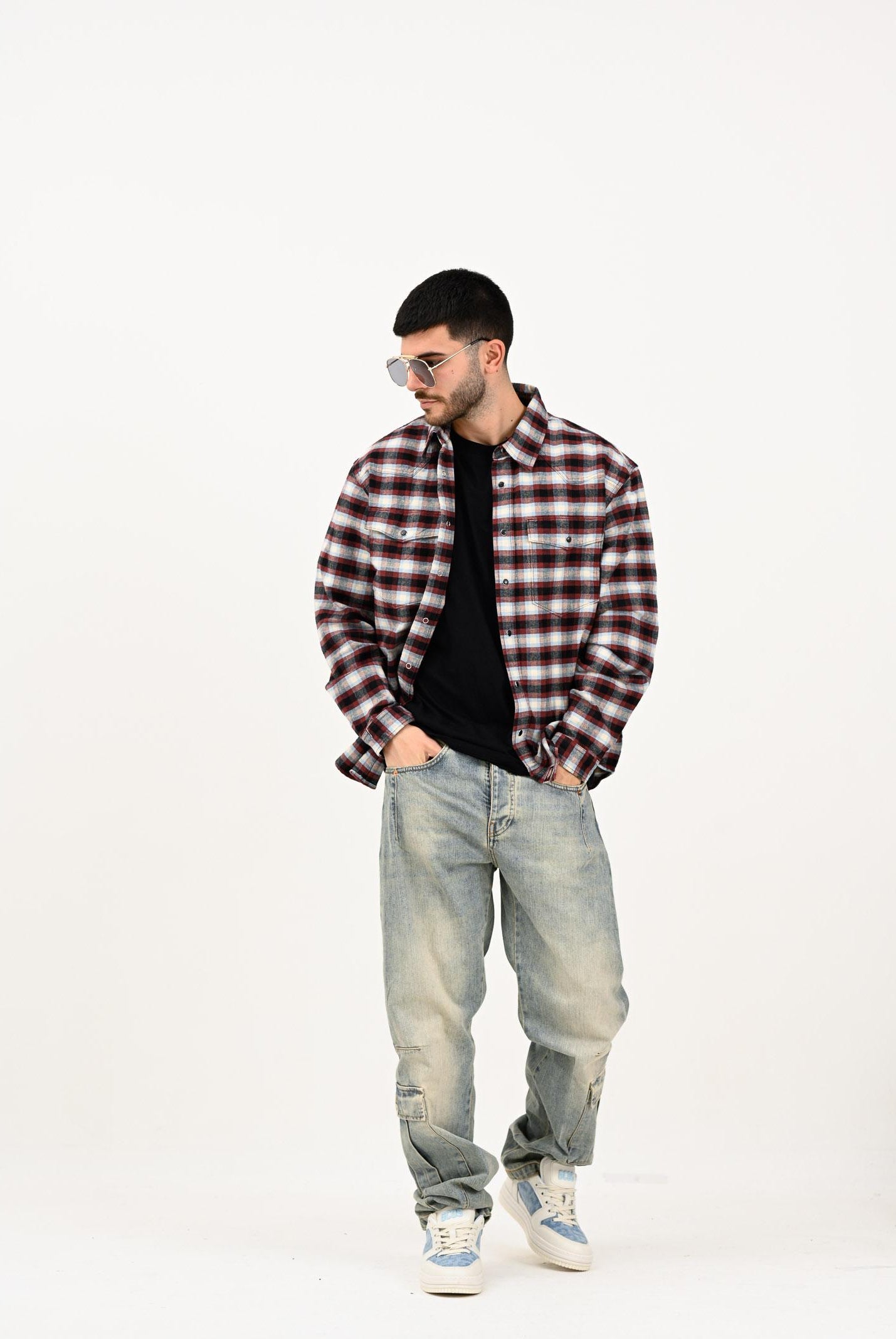 DICKIES Camicia a manica lunga JOHNSONVILLE nera da uomo DK0A87PWBLK1 DIckies