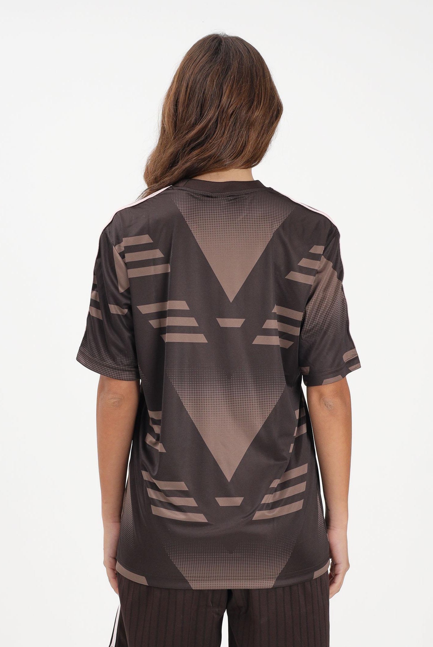 ADIDAS ORIGINALS T-shirt a manica corta LOOSE SPONSORED JERSEY marrone e rosa per uomo e donna KC6429 . ADIDAS ORIGINALS