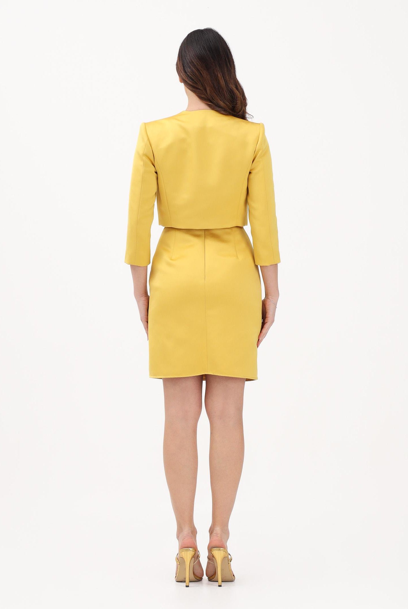 ELISABETTA FRANCHI Abito corto giallo da donna con giacca TB00161E2 EV4 ELISABETTA FRANCHI