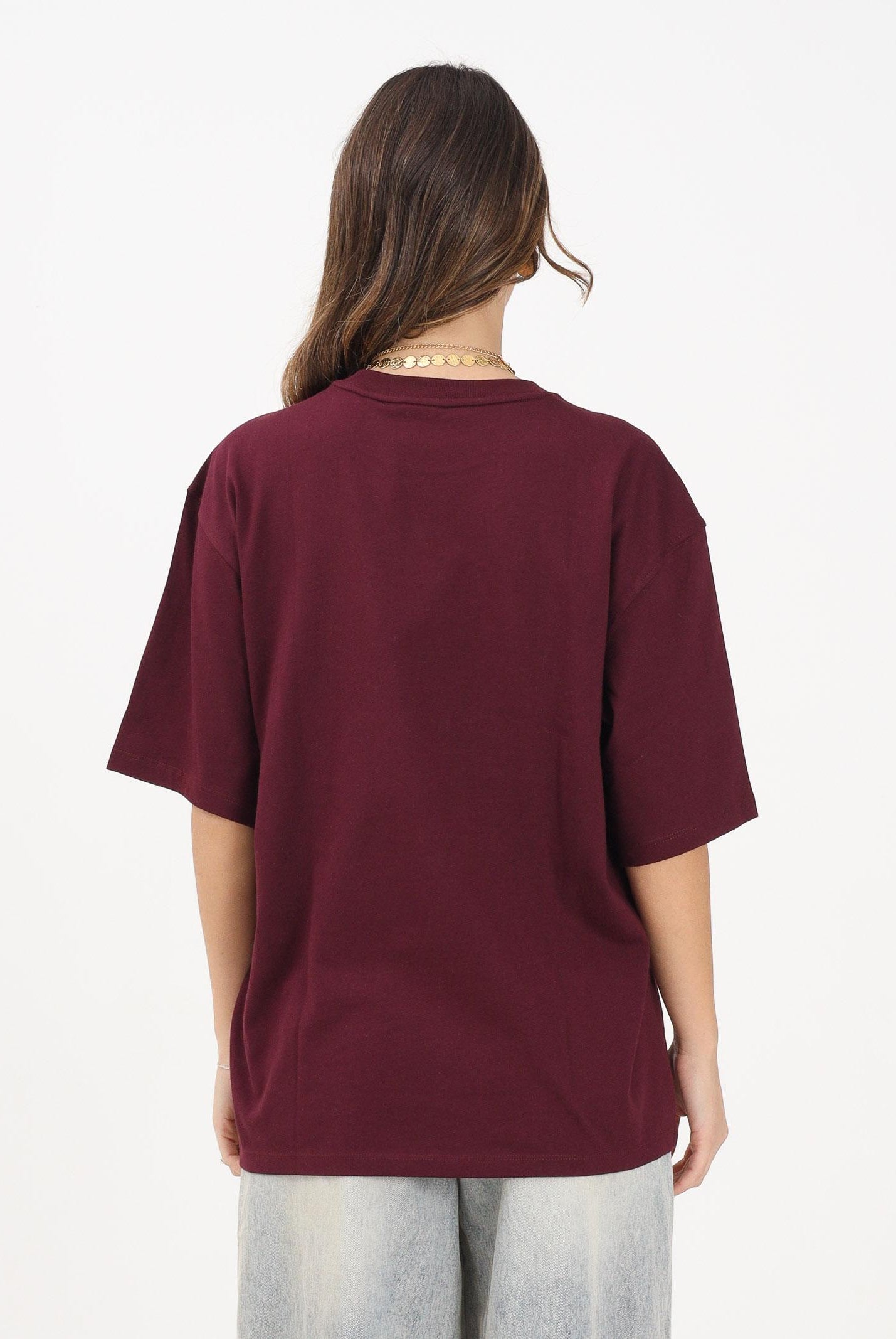 ADIDAS ORIGINALS T-shirt a manica corta BOYFRIEND bordeaux da donna KW1906 ADIDAS ORIGINALS