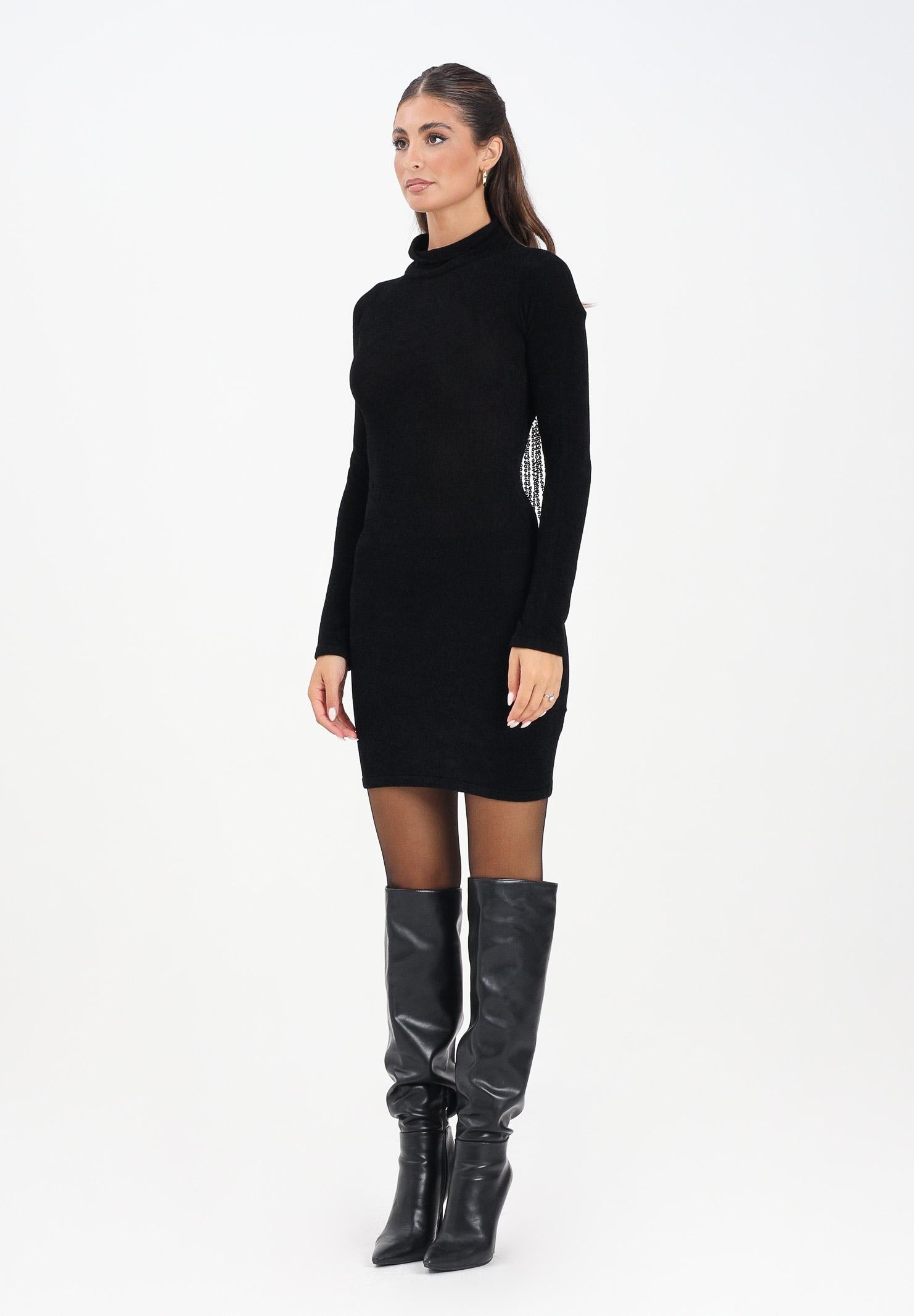 SIMONA CORSELLINI Abito corto nero da donna con scollo sul retro A25CEABO5201-C00220 V0003 SIMONA CORSELLINI