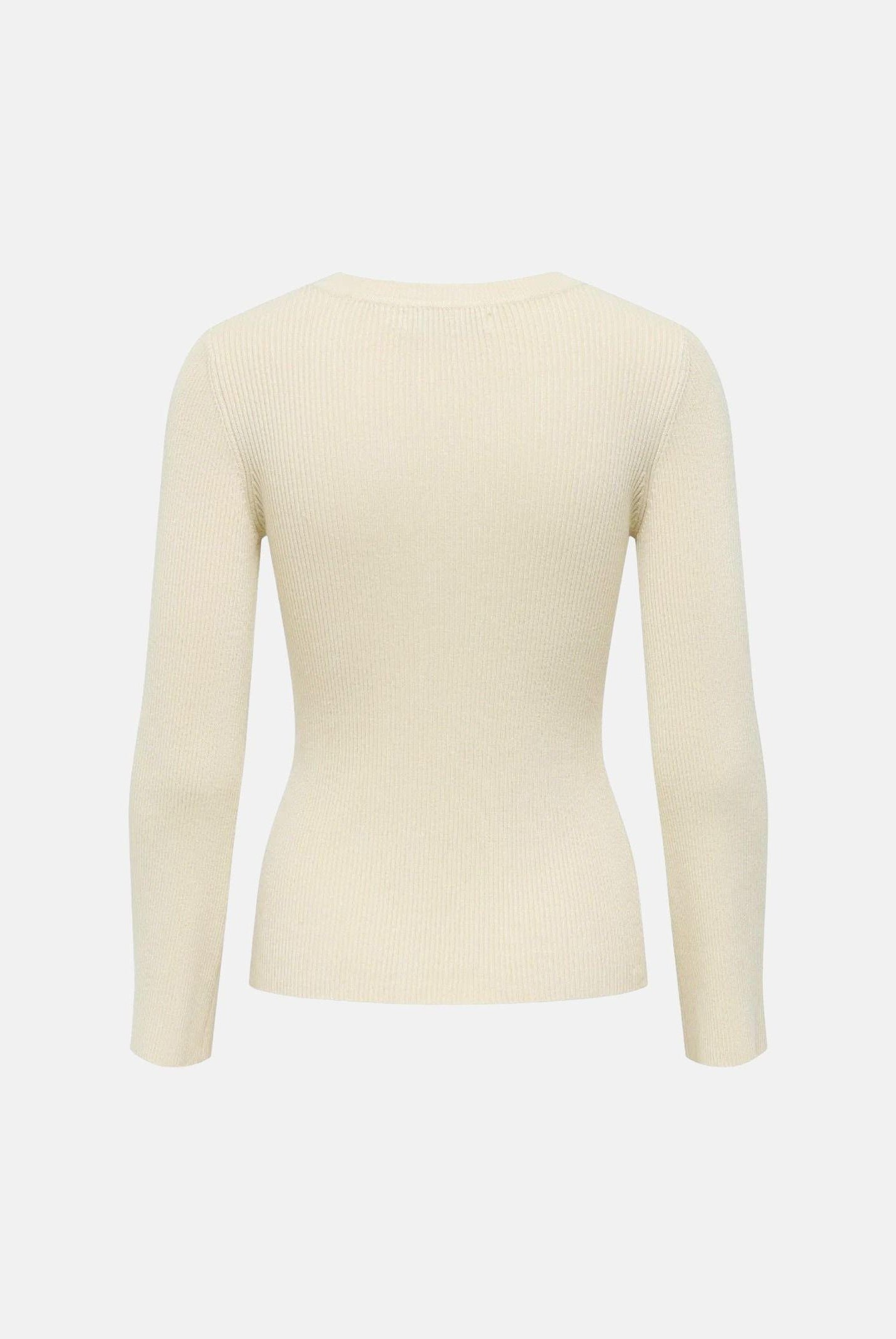 ONLY Pullover Natascha LS Bling O-Neck CC Knt Birch Silver Bling beige da donna. 15350822 BISI ONLY