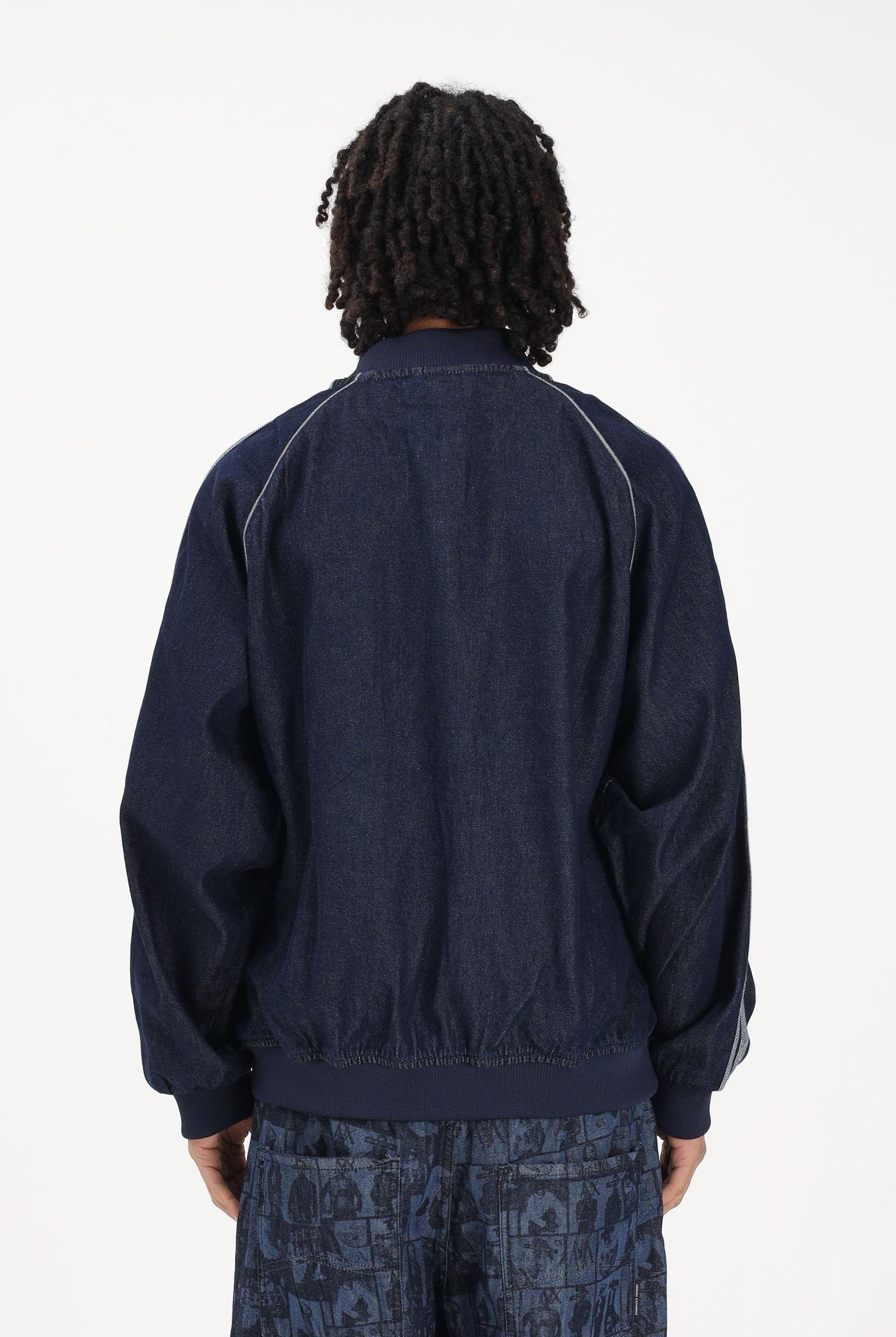 ADIDAS ORIGINALS Giubbotto SST Adicolor Loose in denim scuro da uomo JX6461 . ADIDAS ORIGINALS