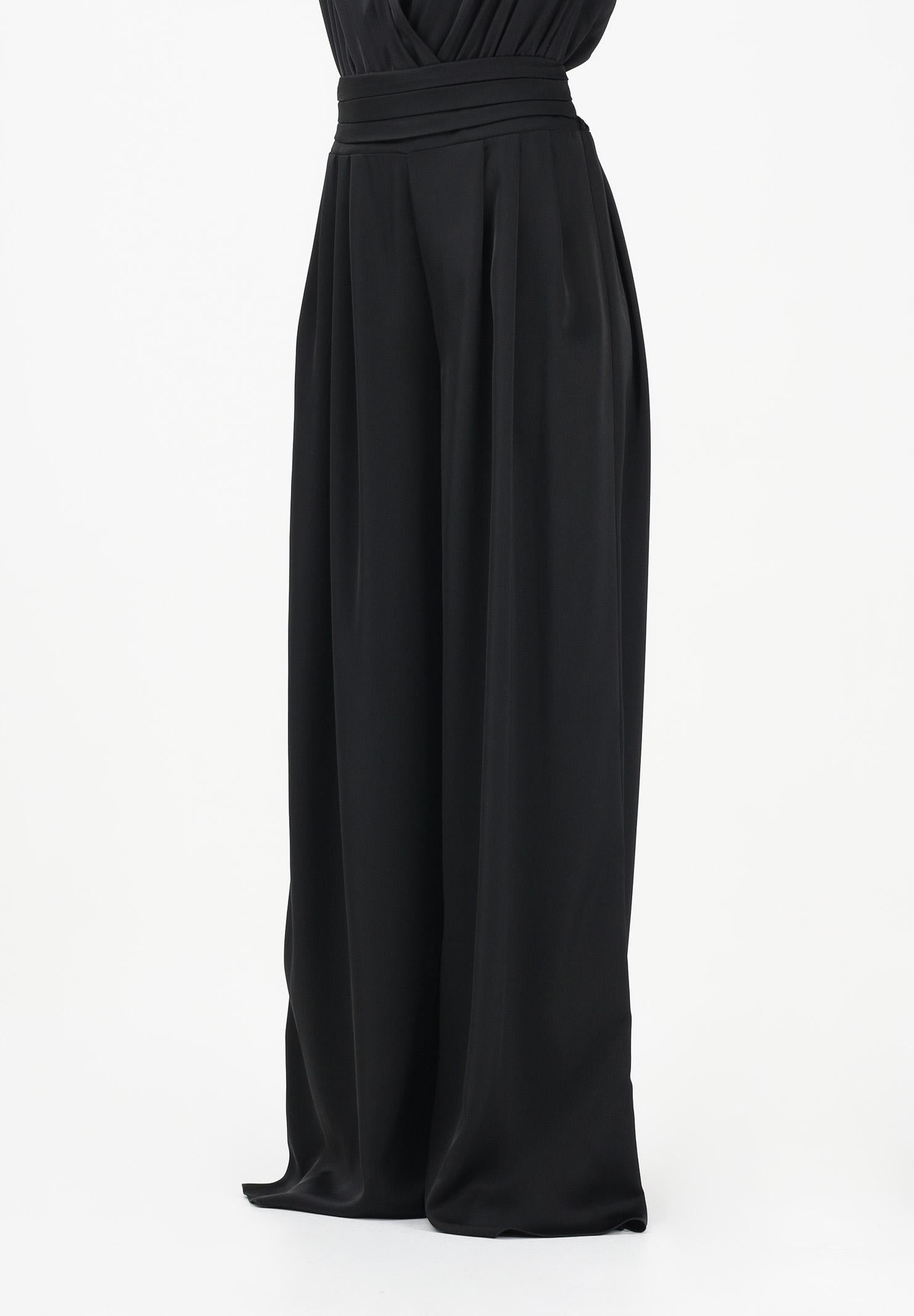 SHIT Pantalone elegante a palazzo nero da donna SH26048 NE SHIT