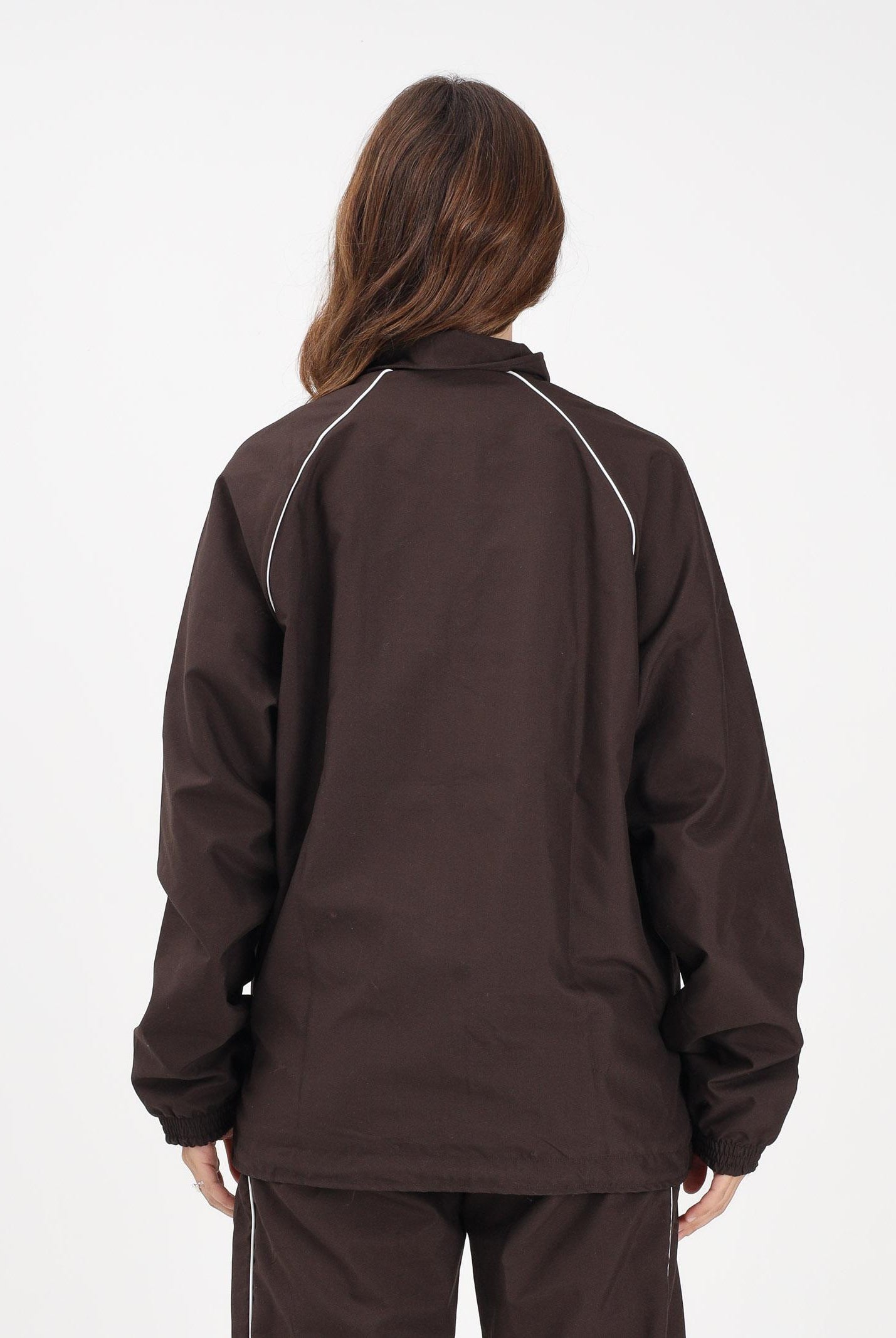 ADIDAS ORIGINALS Giacca a vento CHEST STRIPES marrone e rosa per uomo e donna KC6436 . ADIDAS ORIGINALS
