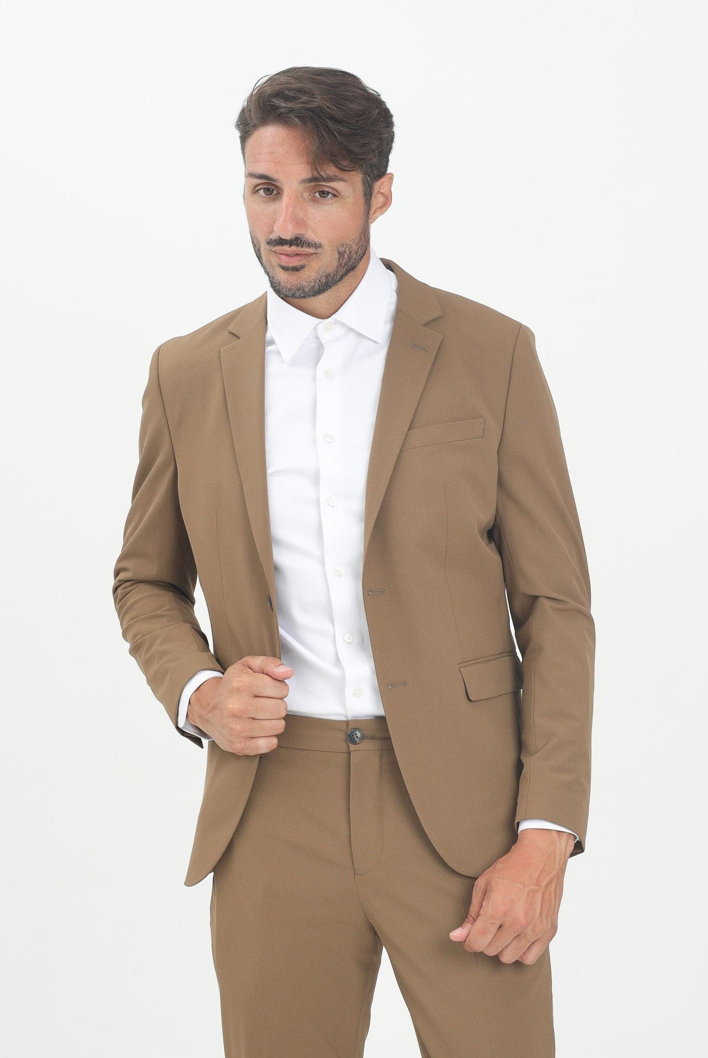 SELECTED HOMME Giacca monopetto marrone da uomo 16087824 Ermine SELECTED HOMME