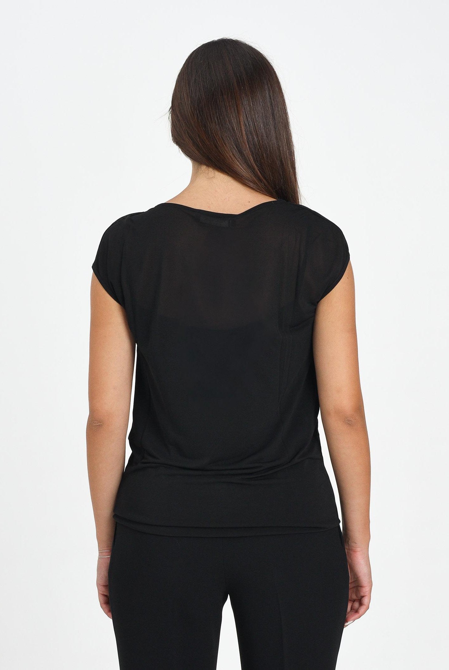 MAX MARA Blusa smanicata Ovest nera da donna 2526946011600 003 MAX MARA