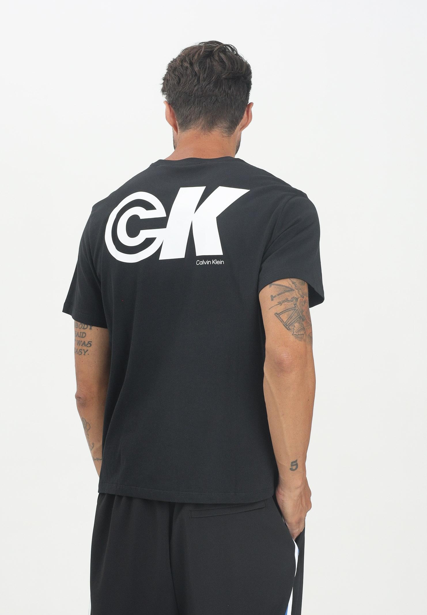 CALVIN KLEIN JEANS T-shirt a manica corta nera da uomo con stampa logo LV04RC835GUB1 CALVIN KLEIN JEANS