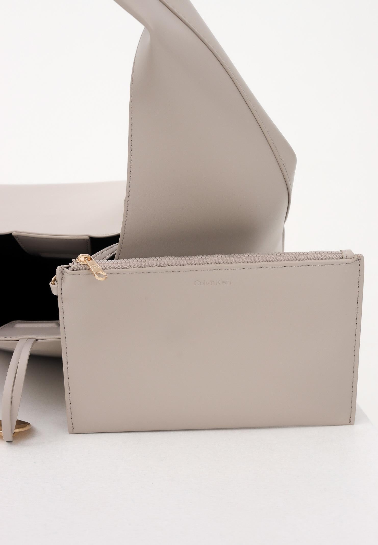 CALVIN KLEIN Shopper sabbia da donna con pochette LV04K3149G RMU CALVIN KLEIN