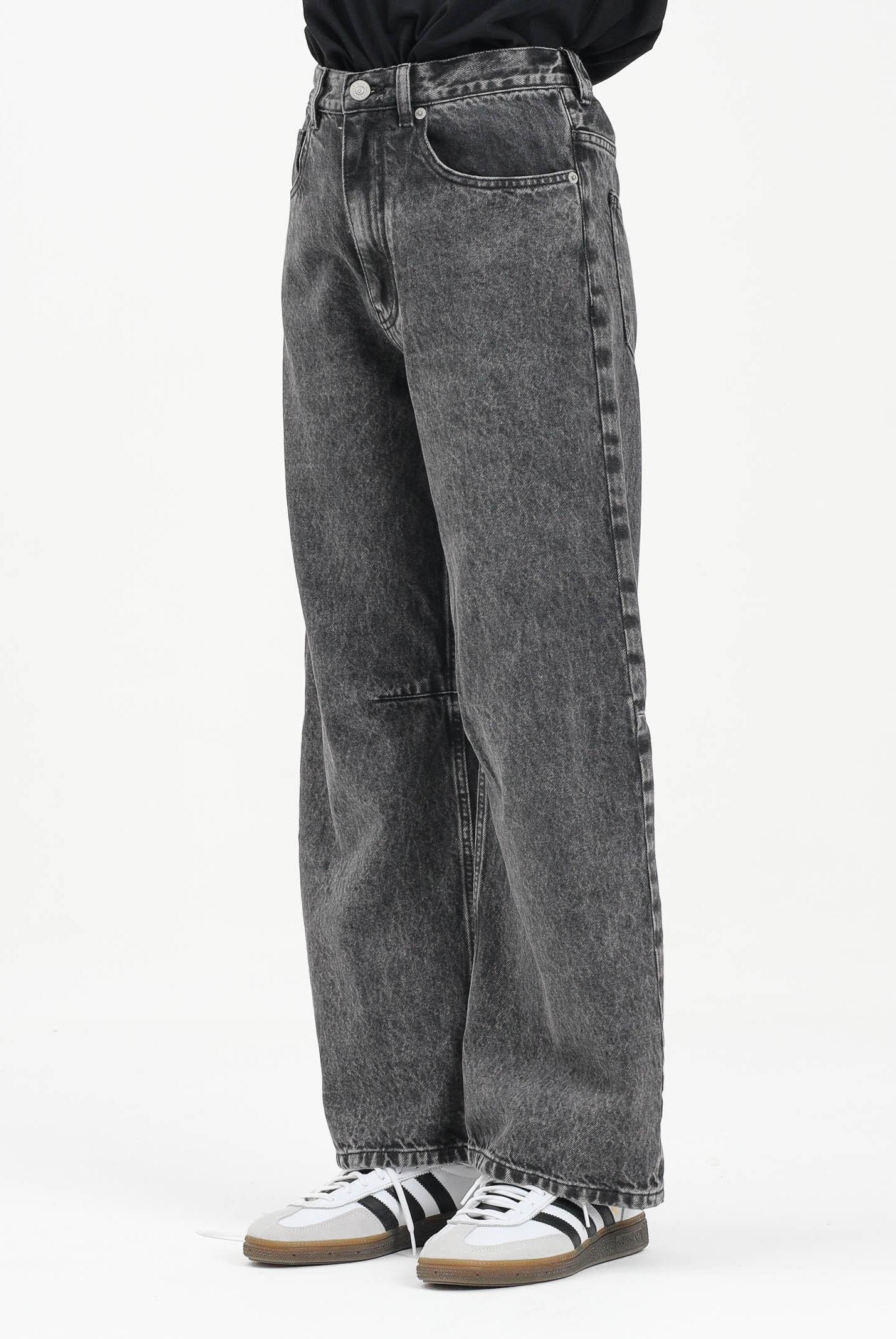 MAISON MARGIELA Jeans per donna, ragazzi e bambini in denim nero con leggere sfumature M60844MM06D M602 MAISON MARGIELA