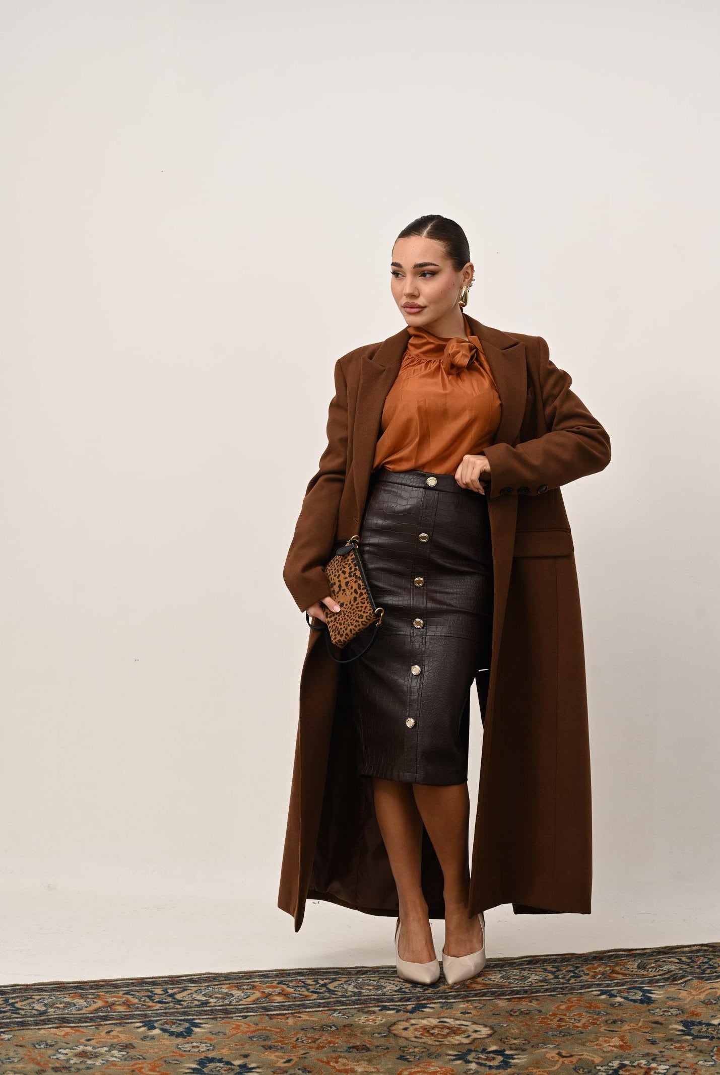 SANTAS Gonna midi BELLE ÉTOILE marrone da donna PV2610 MA SANTAS