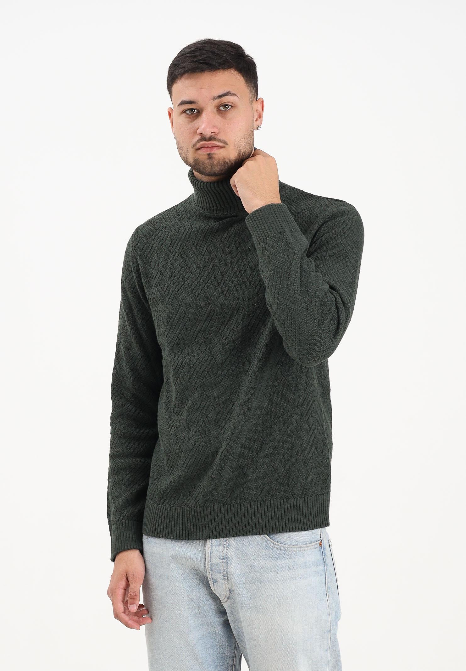 SELECTED HOMME Maglioncino a collo alto verde bosco da uomo 16098329 DeepForest SELECTED HOMME