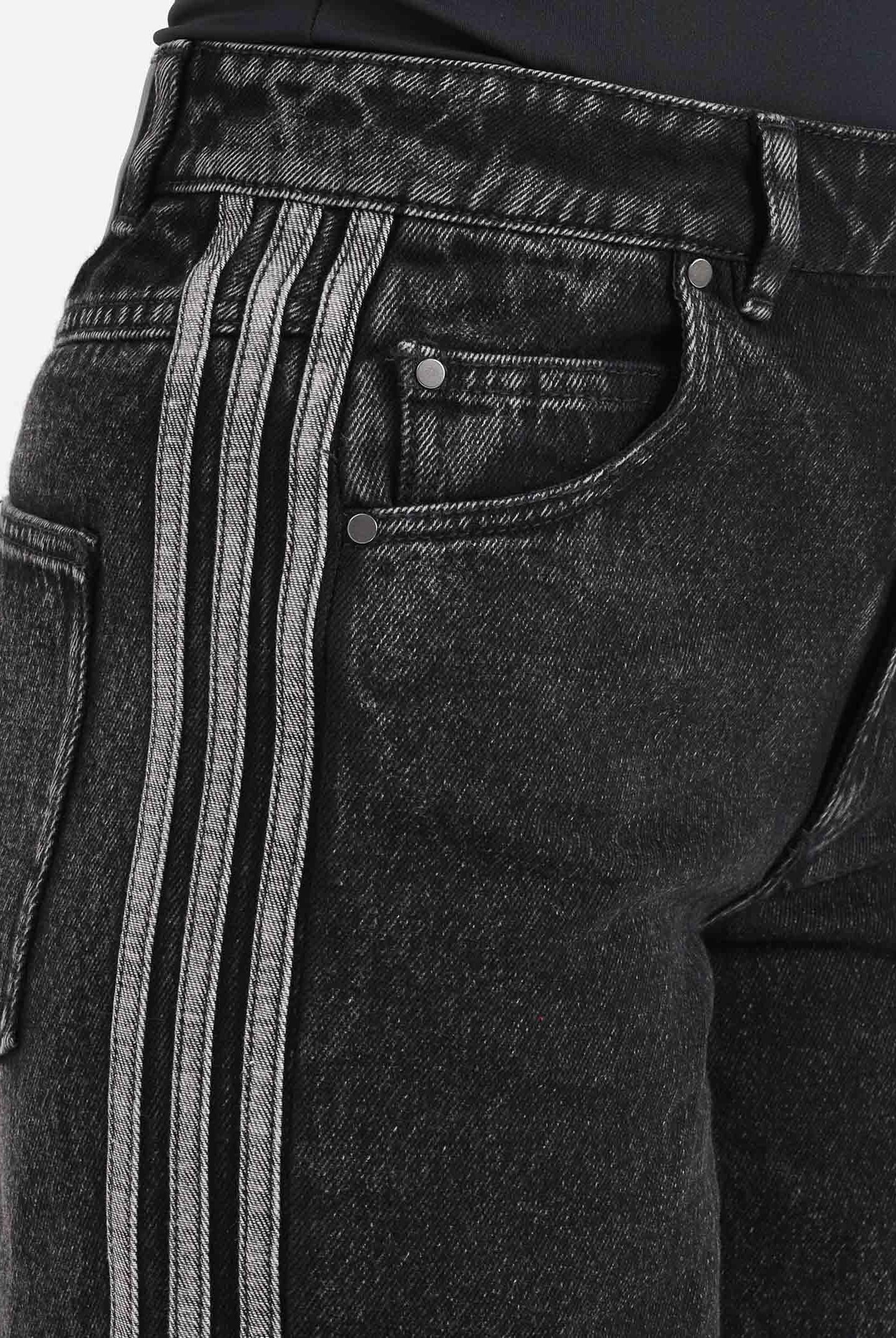 ADIDAS ORIGINALS Jeans adicolor Denim 3-Stripe nero da donna JD3109 . ADIDAS ORIGINALS