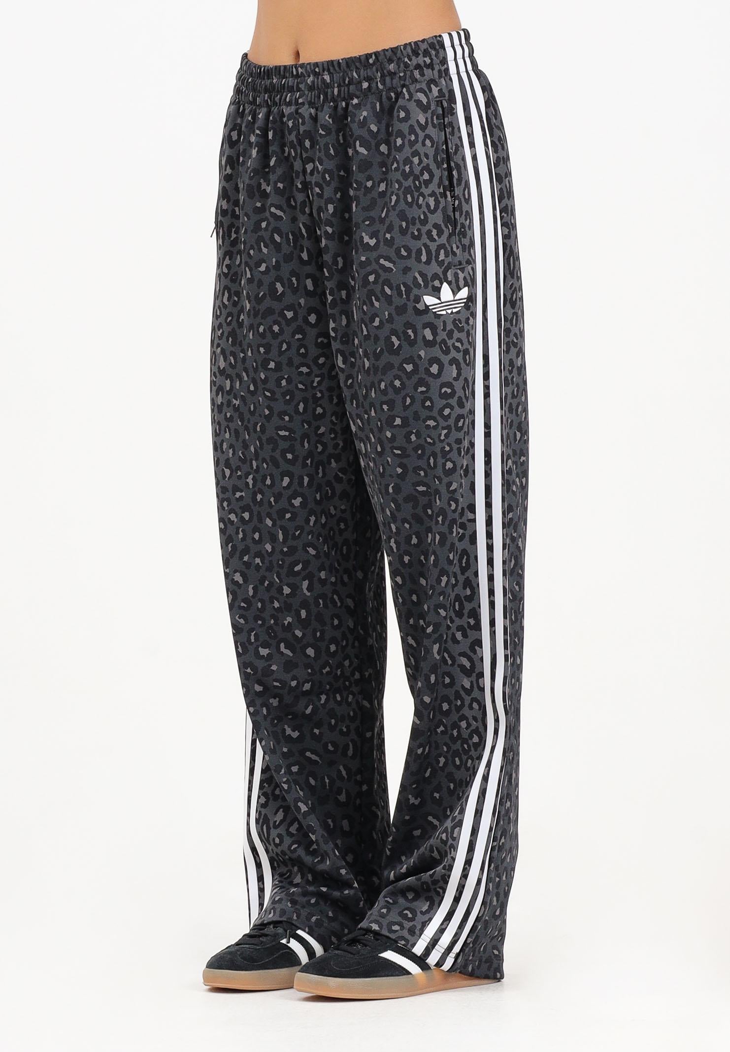 ADIDAS ORIGINALS Pantalone sportivo Firebird Loose Leopard nero da donna JV7582 . ADIDAS ORIGINALS