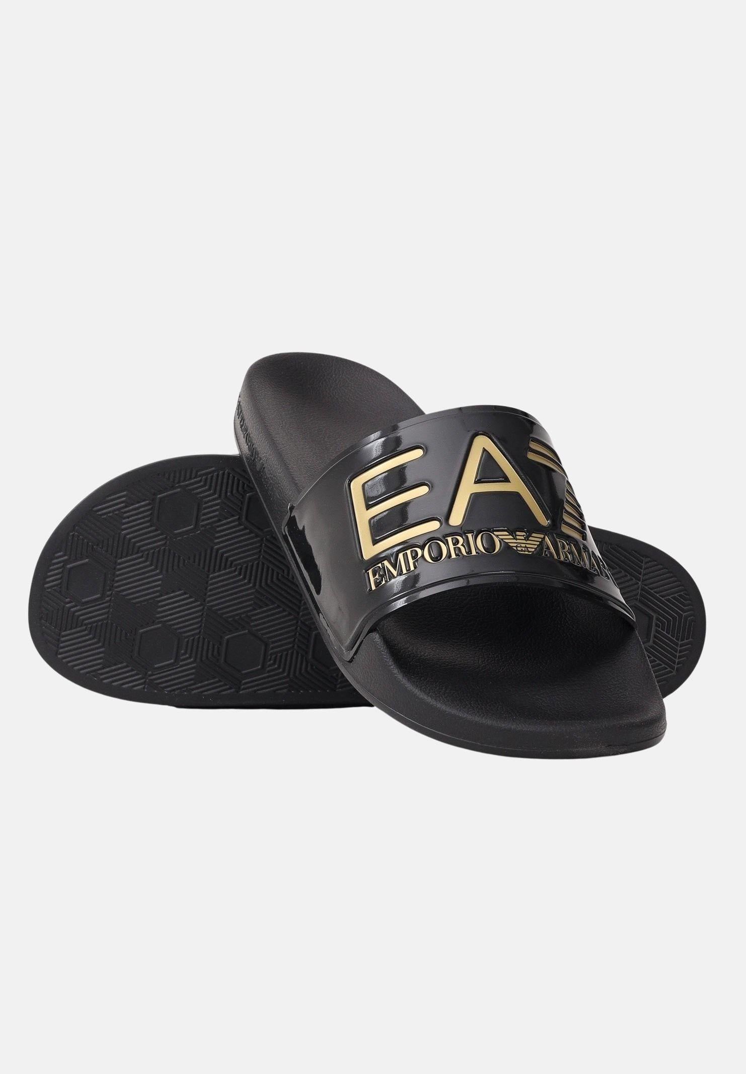 EA7 Ciabatte nere da uomo con logo 7X000108AF15118 PC001 EA7