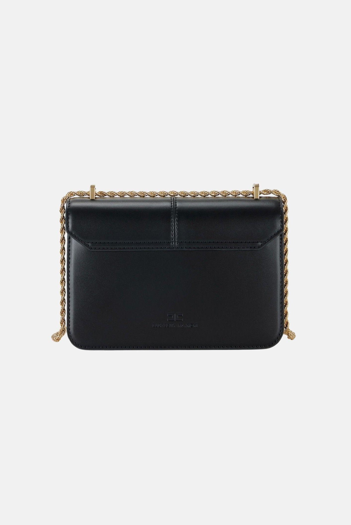 ELISABETTA FRANCHI Borsa a tracolla nera da donna con logo BS91A61E2 110 ELISABETTA FRANCHI