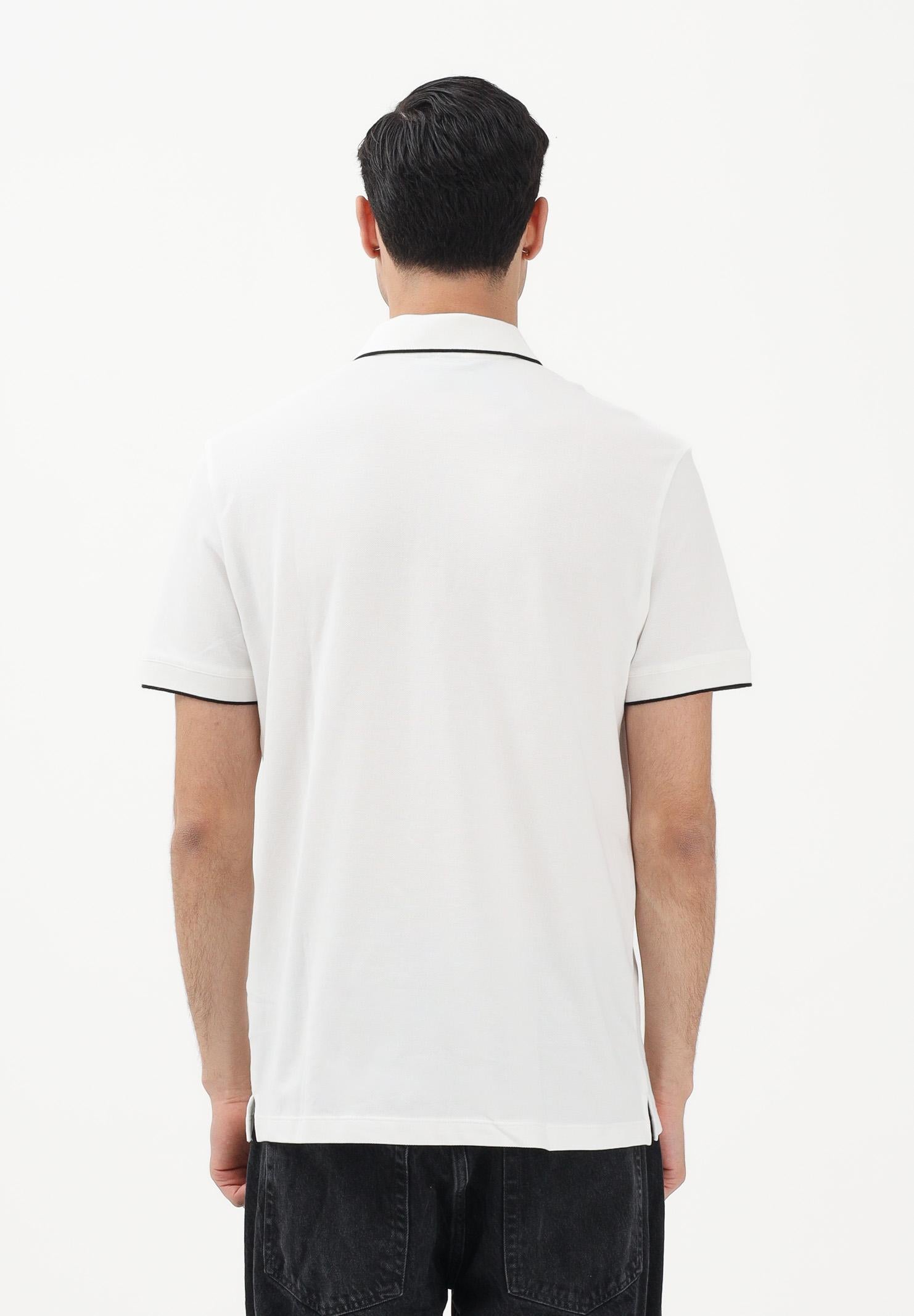 ARMANI EXCHANGE Polo a manica corta bianca da uomo con dettagli in nero XM001285AF10366 U0009 ARMANI EXCHANGE