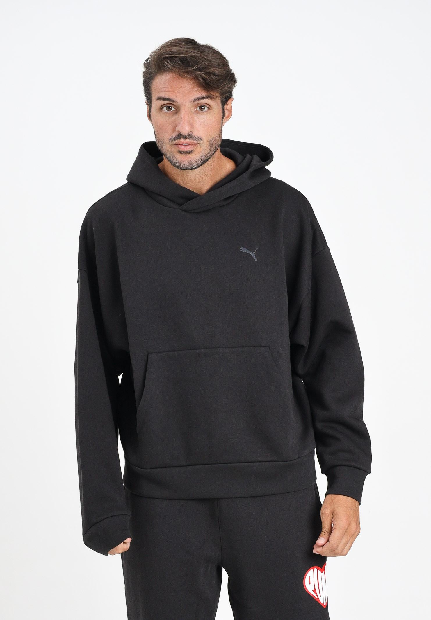 PUMA Felpa con cappuccio WARDROBE ESS nera da uomo 632065 01 PUMA