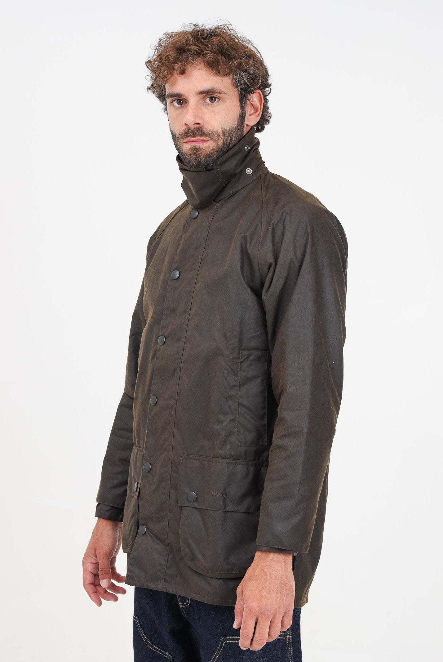 BARBOUR Giubbotto cerato Beaufort color oliva da uomo 242-MWX0002MWX OL71 BARBOUR