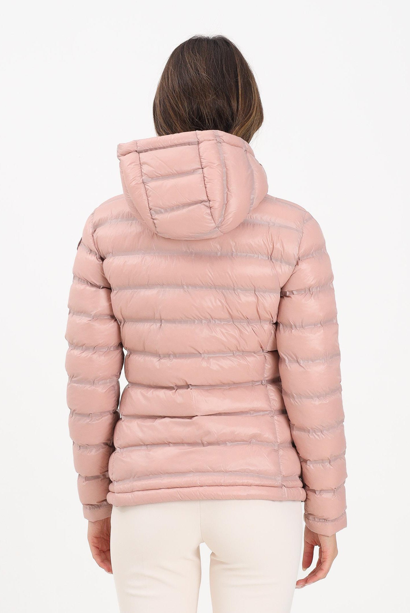 BLAUER Piumino ELLIS rosa da donna con cuciture nastrate a righe orizzontale 25WBLDC02177-007284 520GG BLAUER