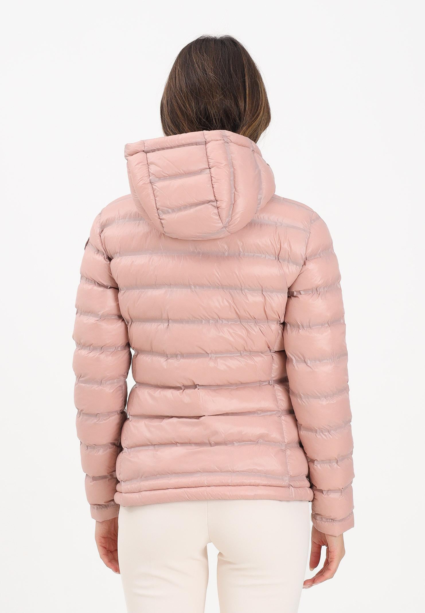 BLAUER Piumino ELLIS rosa da donna con cuciture nastrate a righe orizzontale 25WBLDC02177-007284 520GG BLAUER