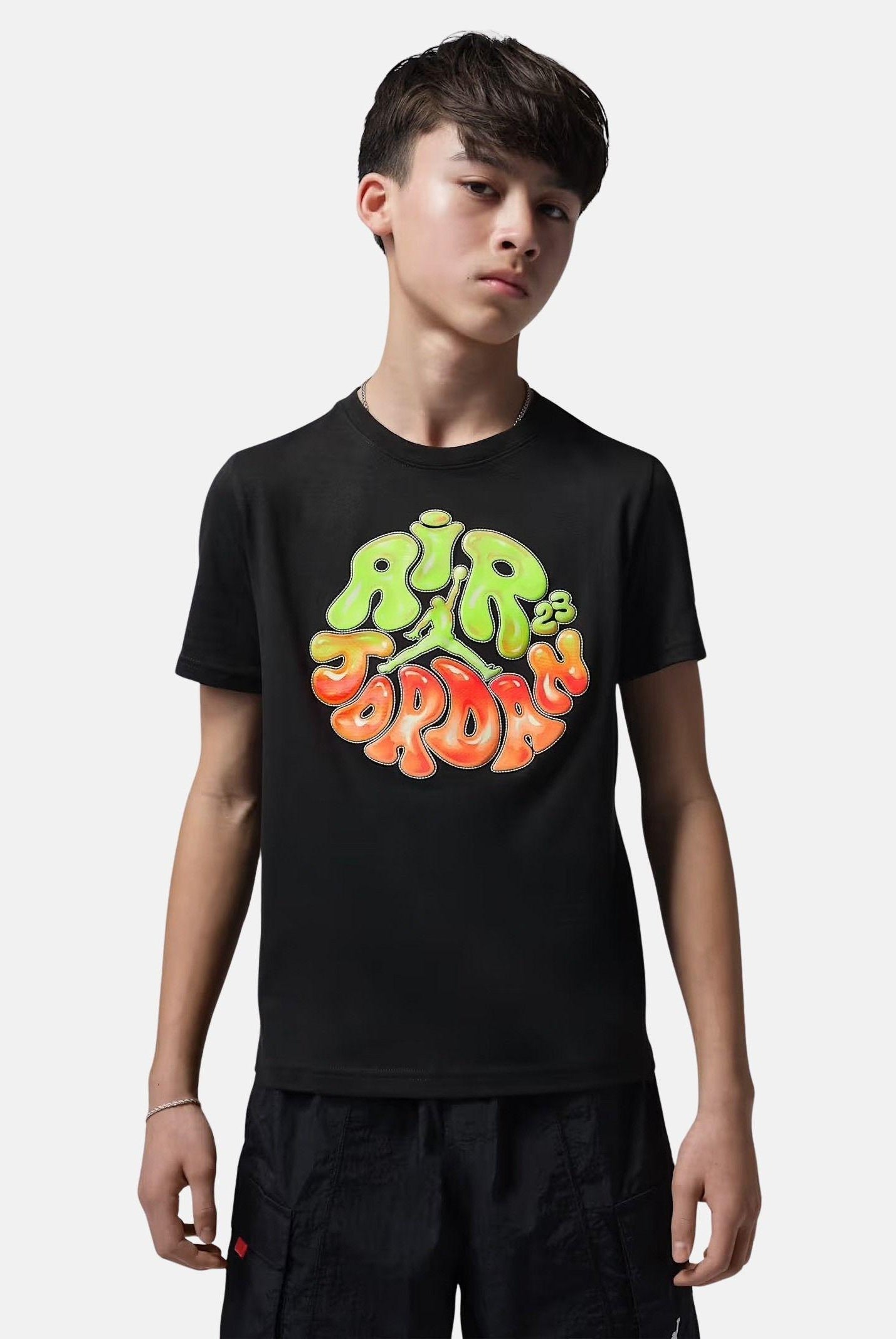 JORDAN T-shirt a manica corta Super Splash nera da bambino 95F895 023 JORDAN