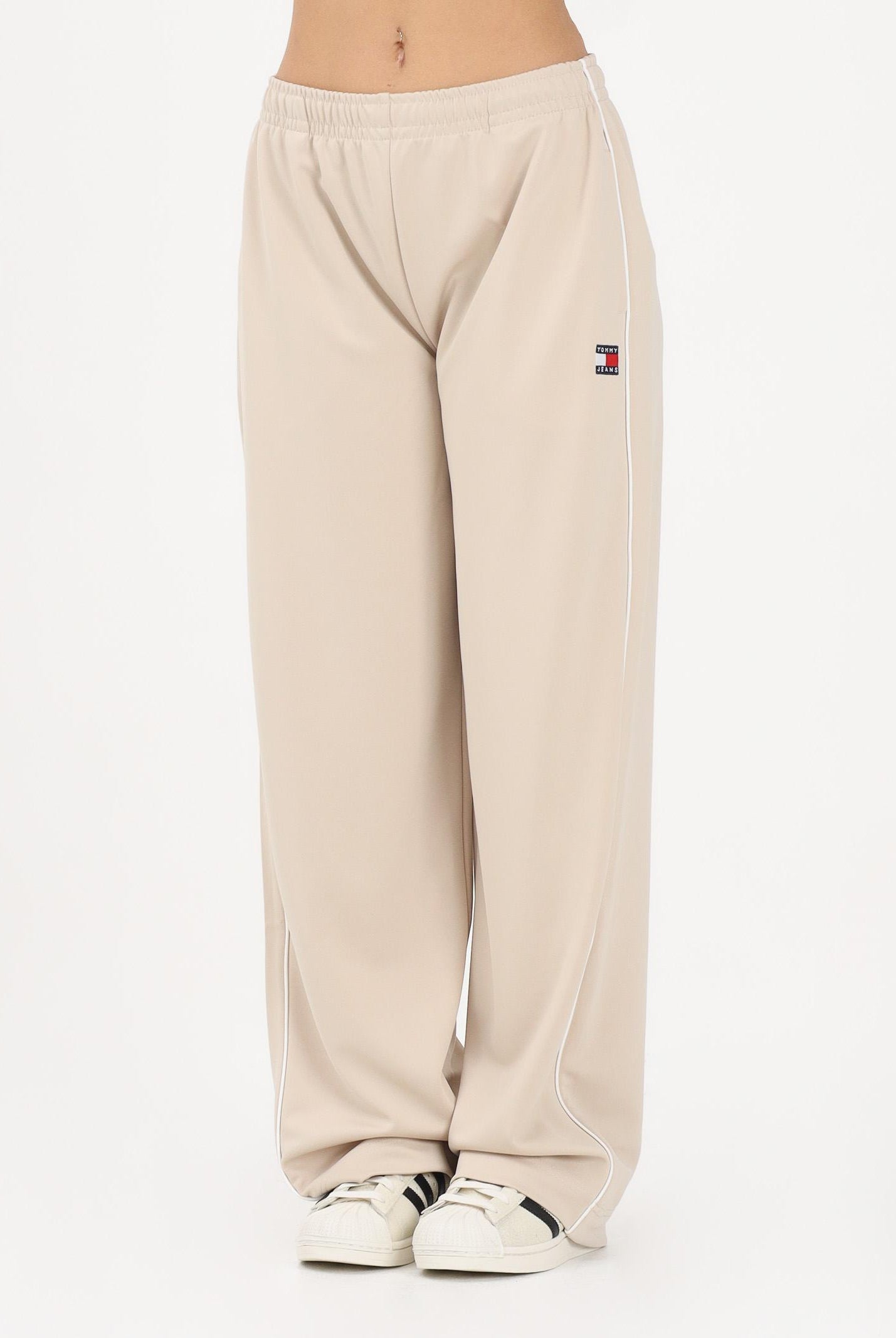 TOMMY JEANS Pantalone sportivo beige da donna con logo DW0DW22633 ABY TOMMY JEANS