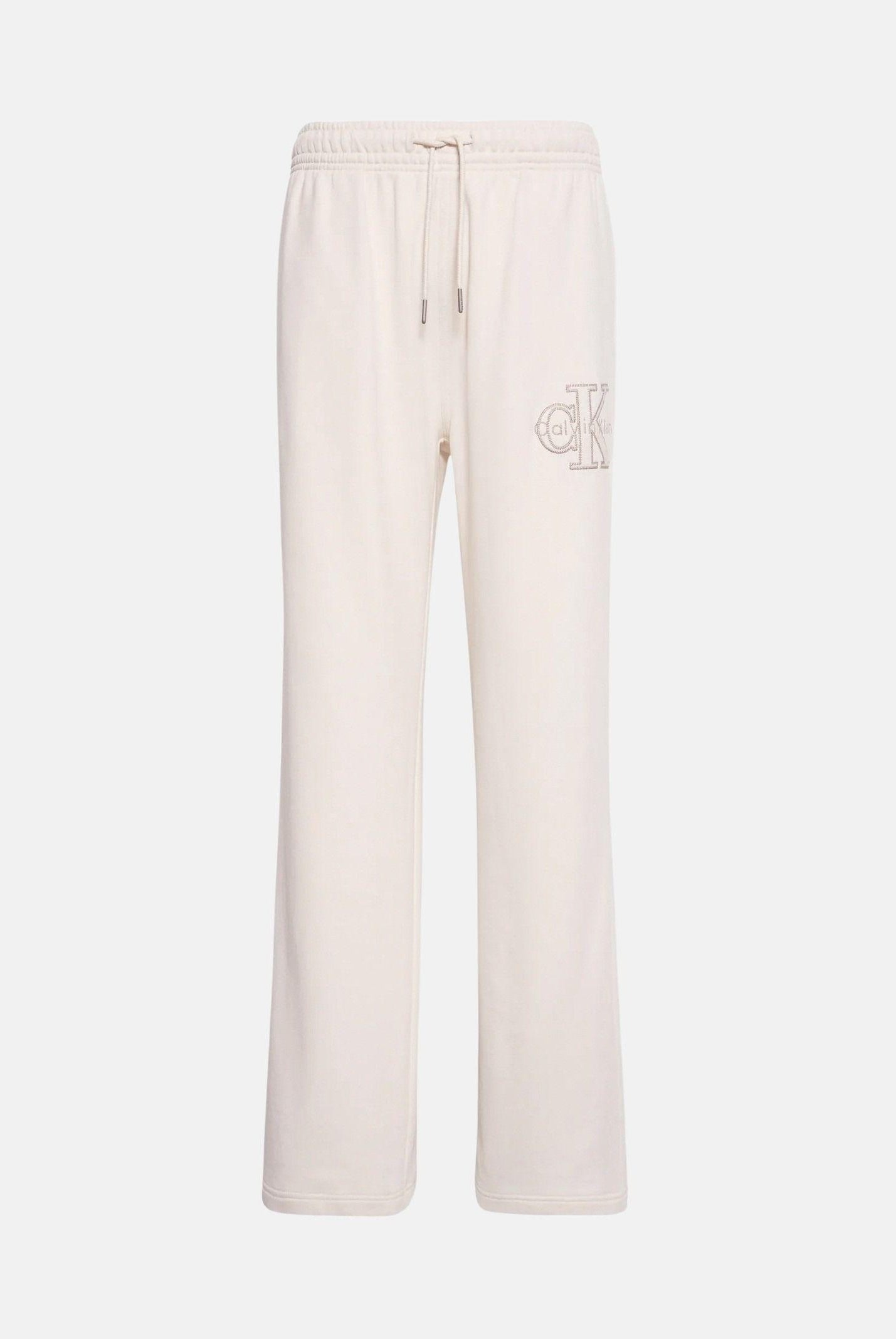 CALVIN KLEIN JEANS Pantaloni sportivi Logo Embroidered Sweatpants tofu avorio, colore basico bianco, donna. LV047G822G YAS CALVIN KLEIN JEANS