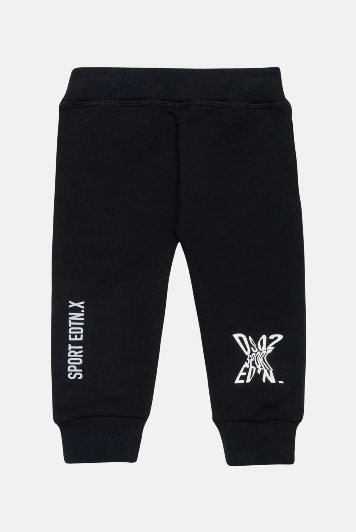 Pantalone nero da neonato con stampa logo DQ2547D003G DQ900 DSQUARED2