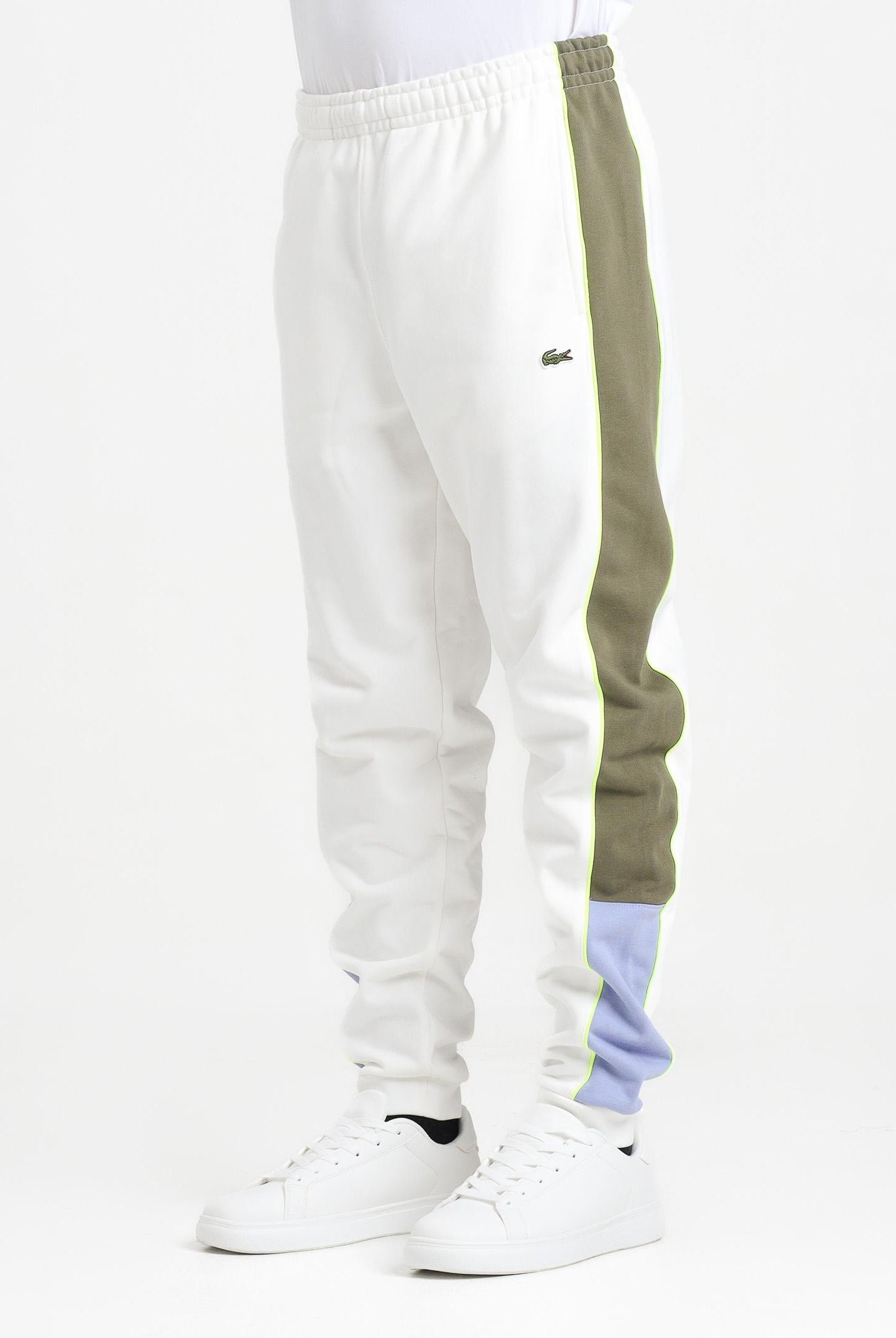 LACOSTE Pantalone sportivo bianco da uomo con motivo color block XH5923 9IV LACOSTE