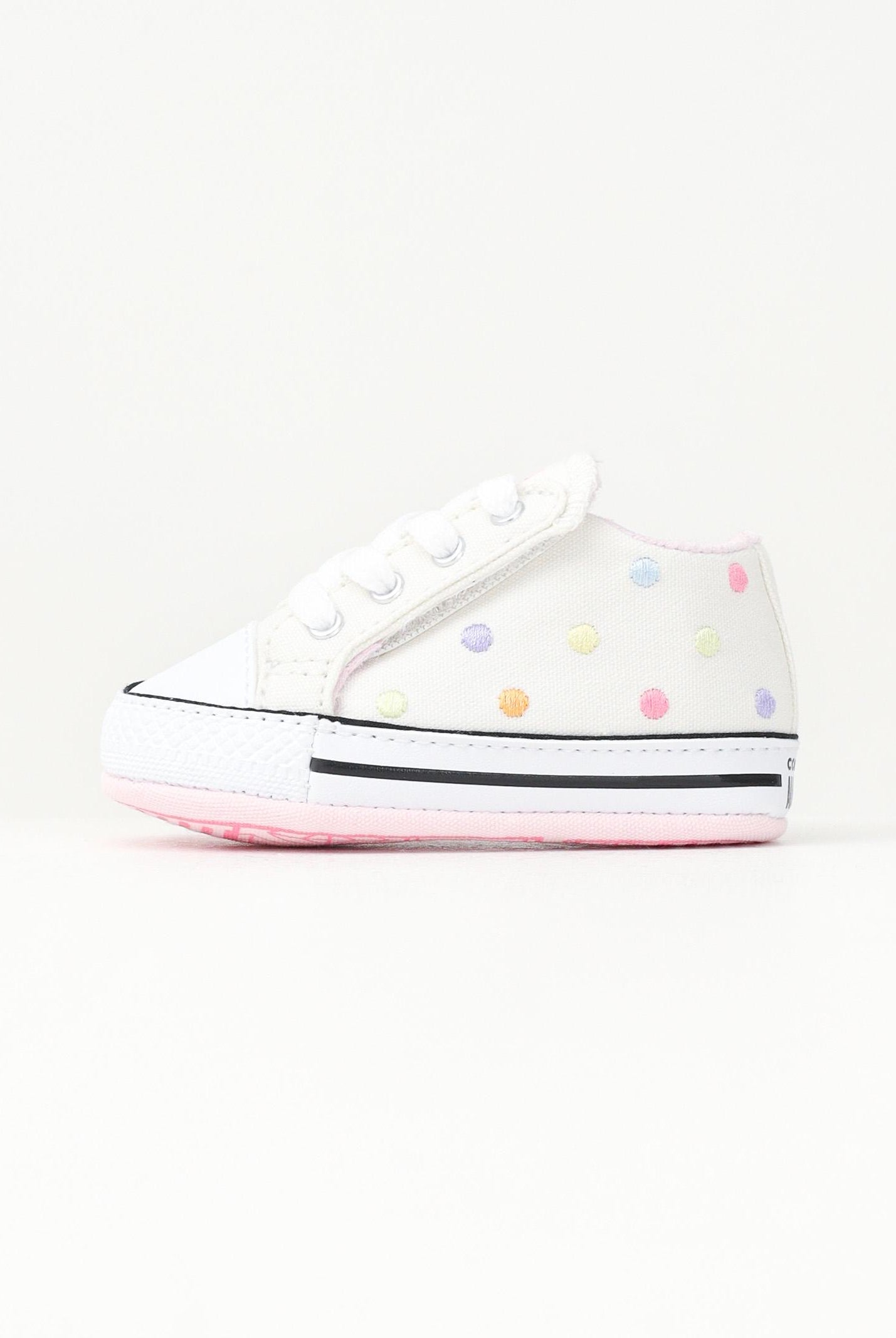 CONVERSE Scarpe da culla Chuck Taylor All Star Embroidered Polka Dots Easy On bianche da neonato A10768C CONVERSE